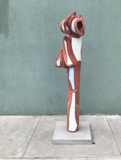 Bay Area Large Glazed Ceramic Abstract or Brutalist TOTEM Sculpture #2