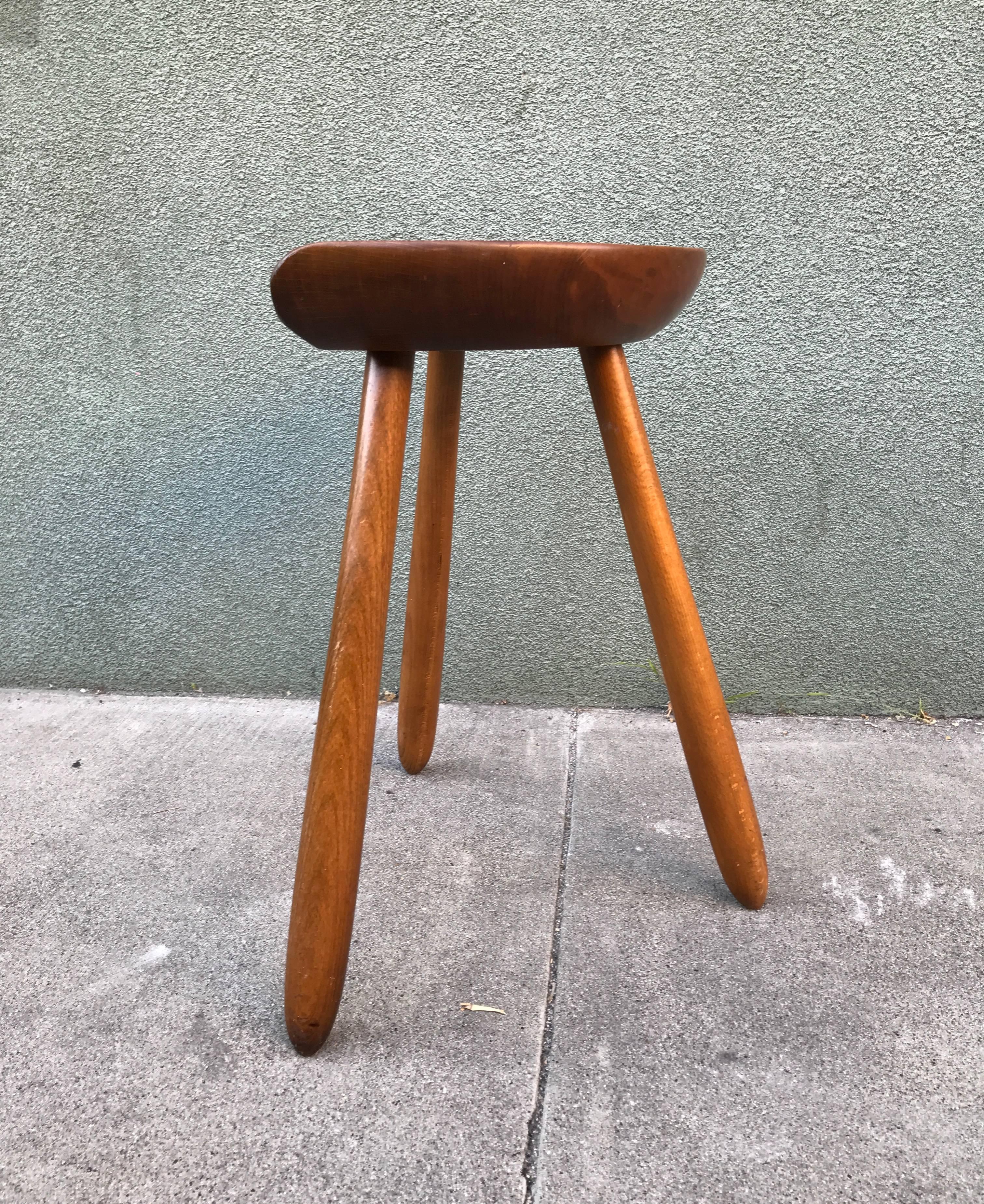 Arne Hovmand Danish Modern Milking Stool In Good Condition In San Francisco, CA
