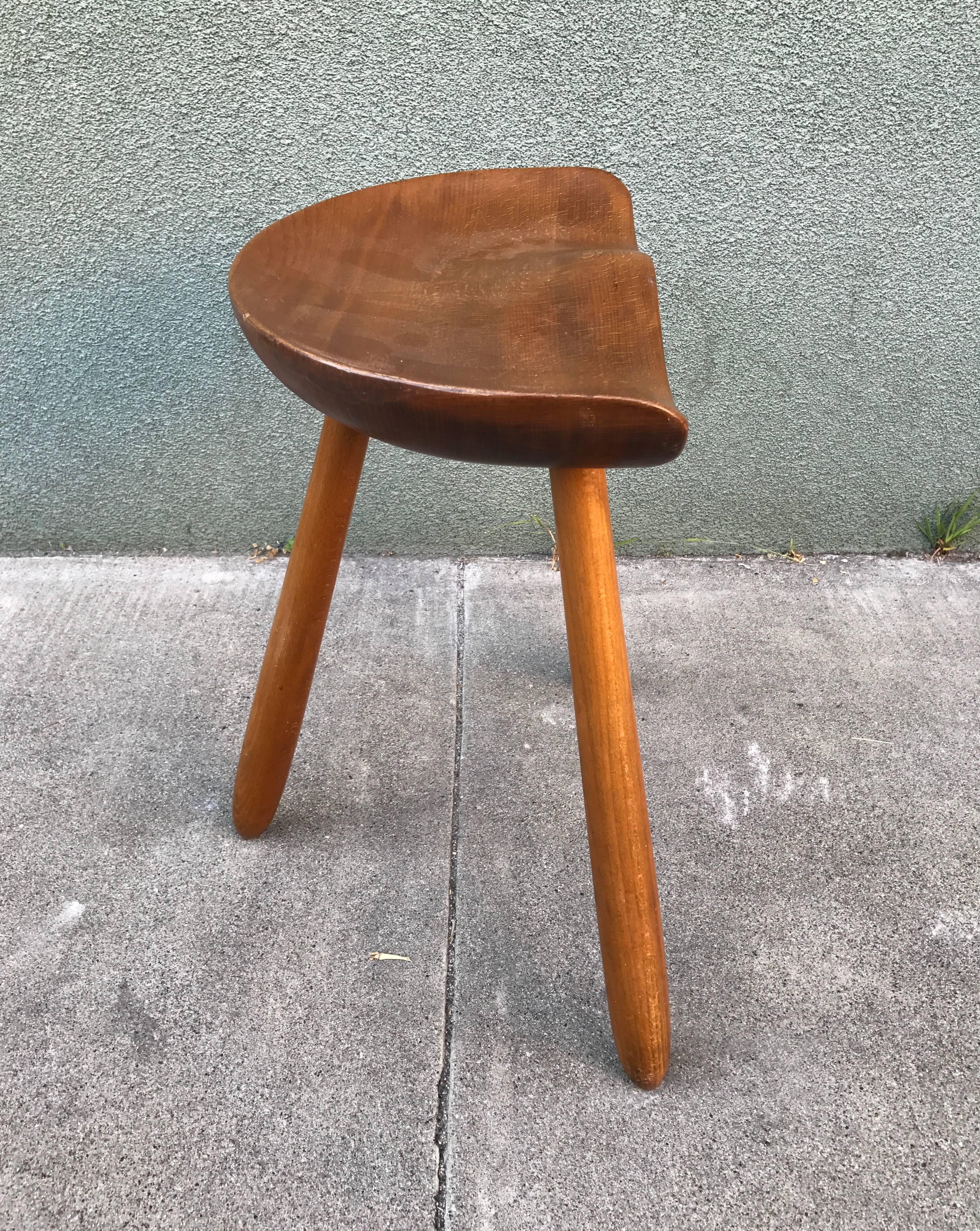 Arne Hovmand Danish Modern Milking Stool 1