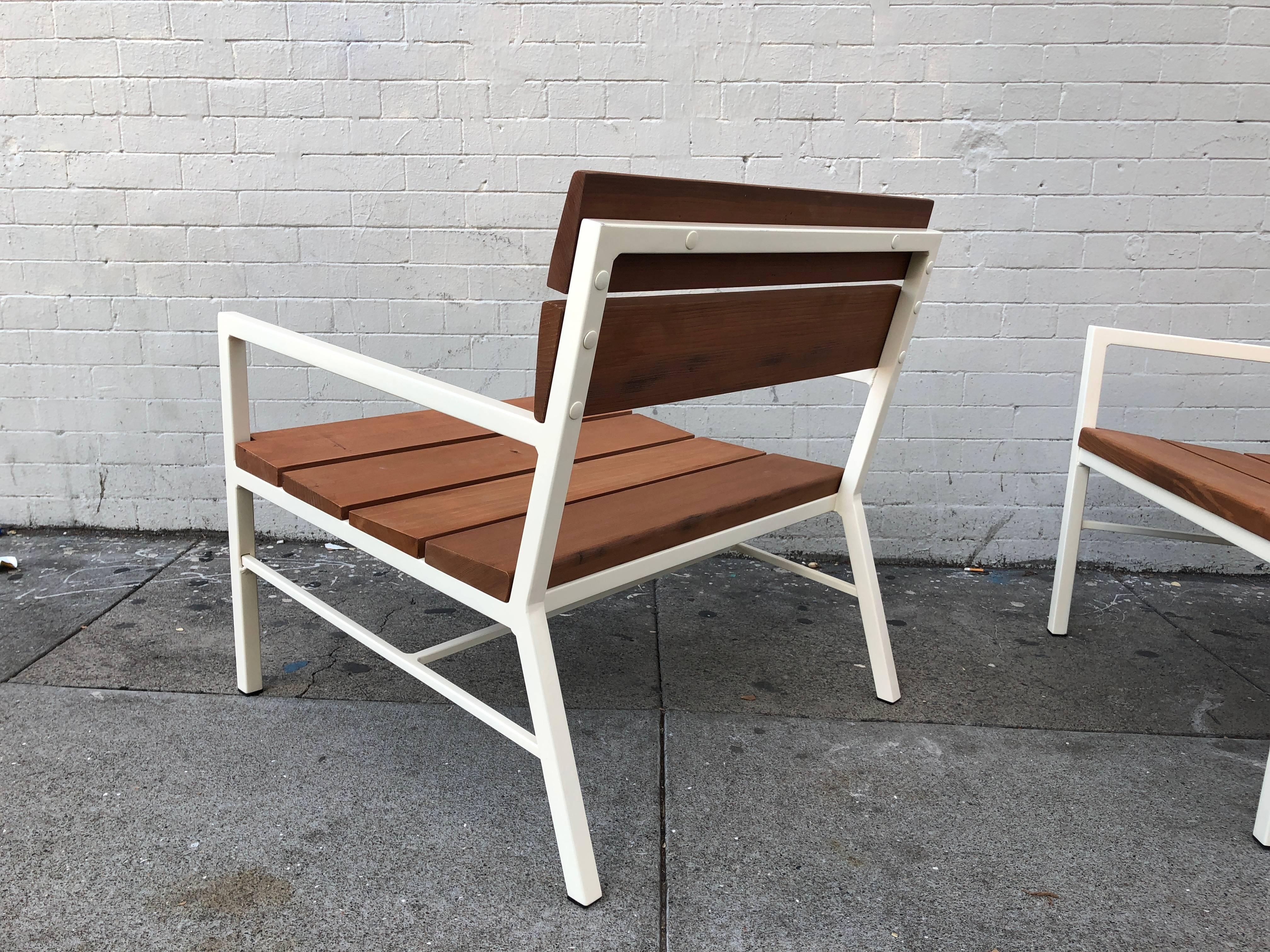 Van Keppel and Green Redwood Lounge Chairs, circa 1960s, California For Sale 2