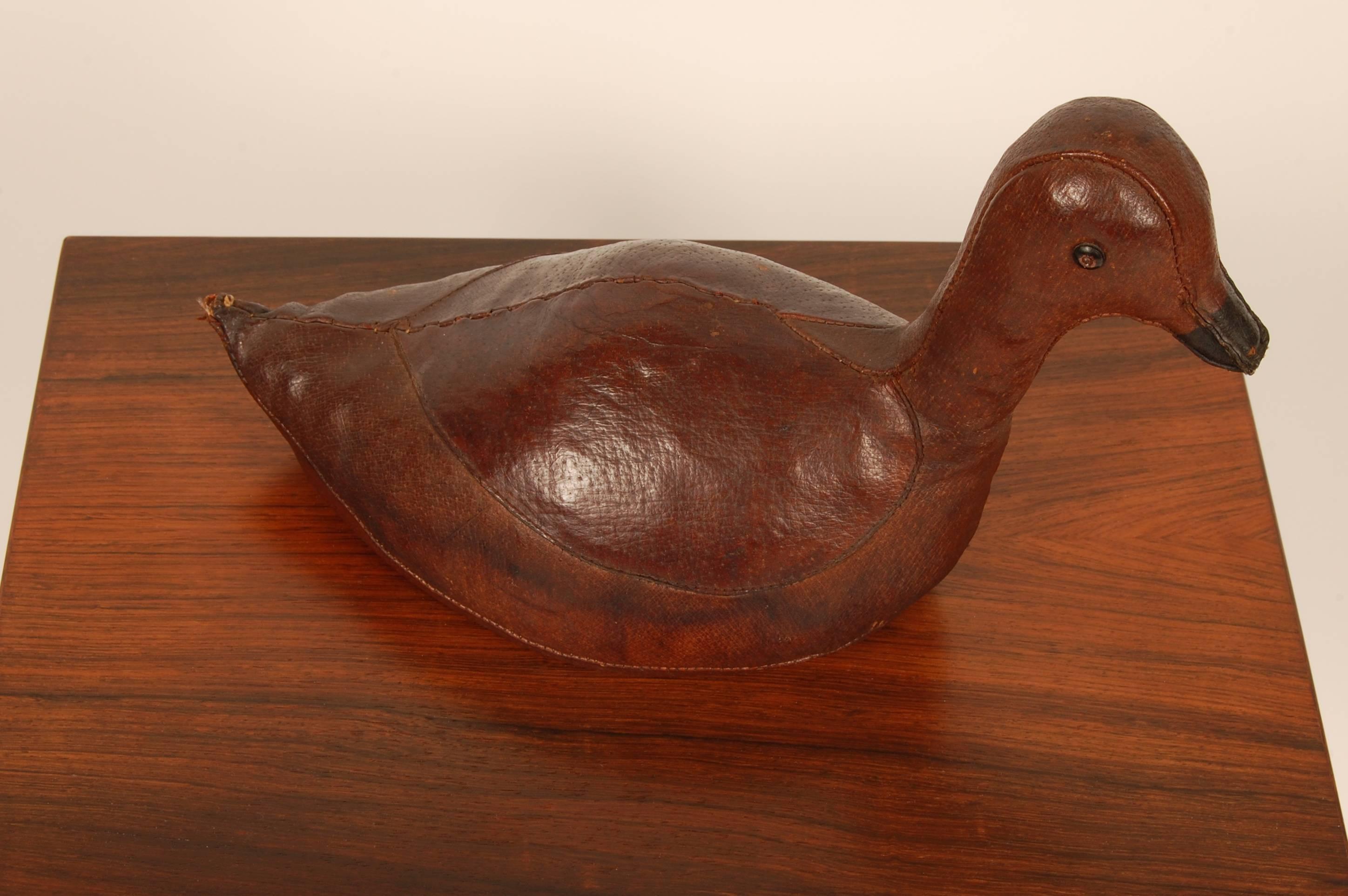 Abercrombie and Fitch Leather Duck Decoy 1