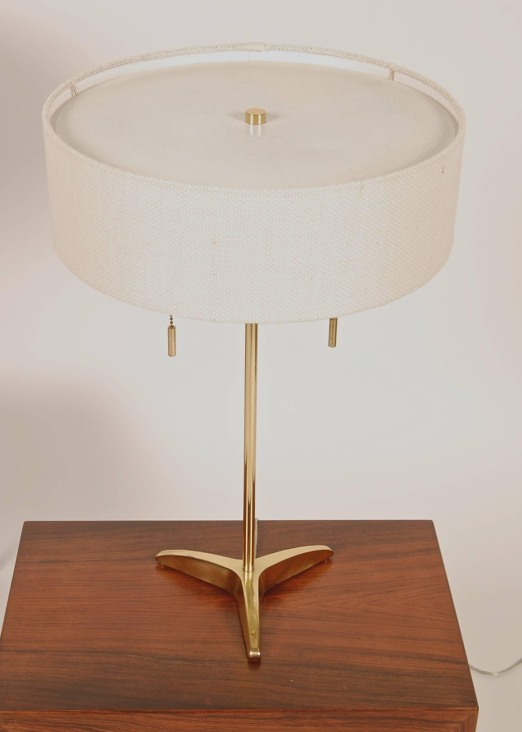Mid-Century Modern Pair of Brass Stiffel Table Lamps