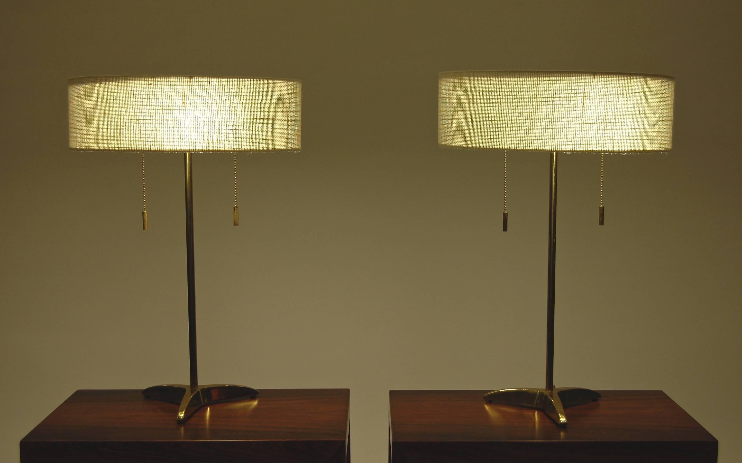 Pair of Brass Stiffel Table Lamps 1