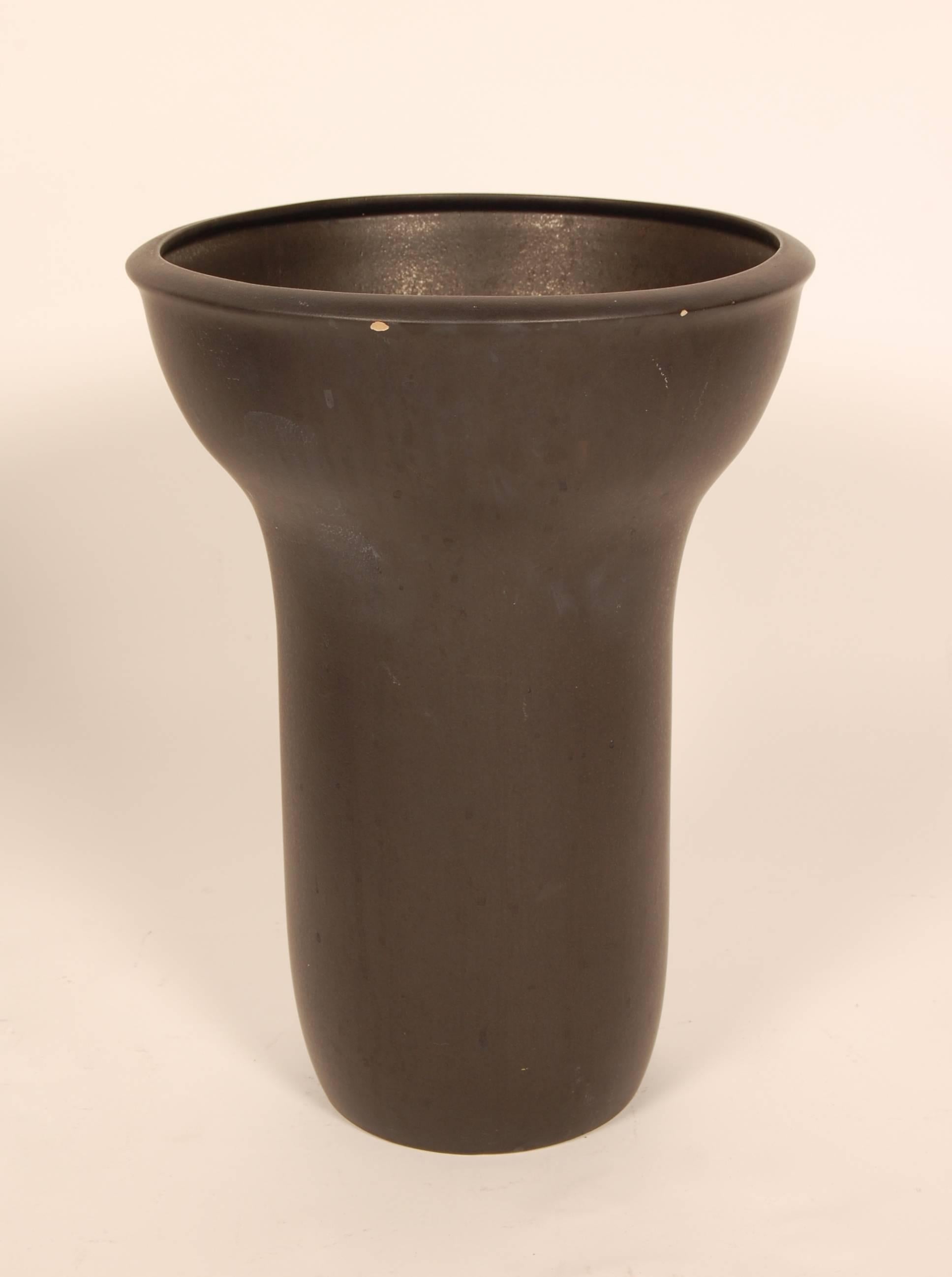 American Matte Black Architectural Pottery by Raul Coronel