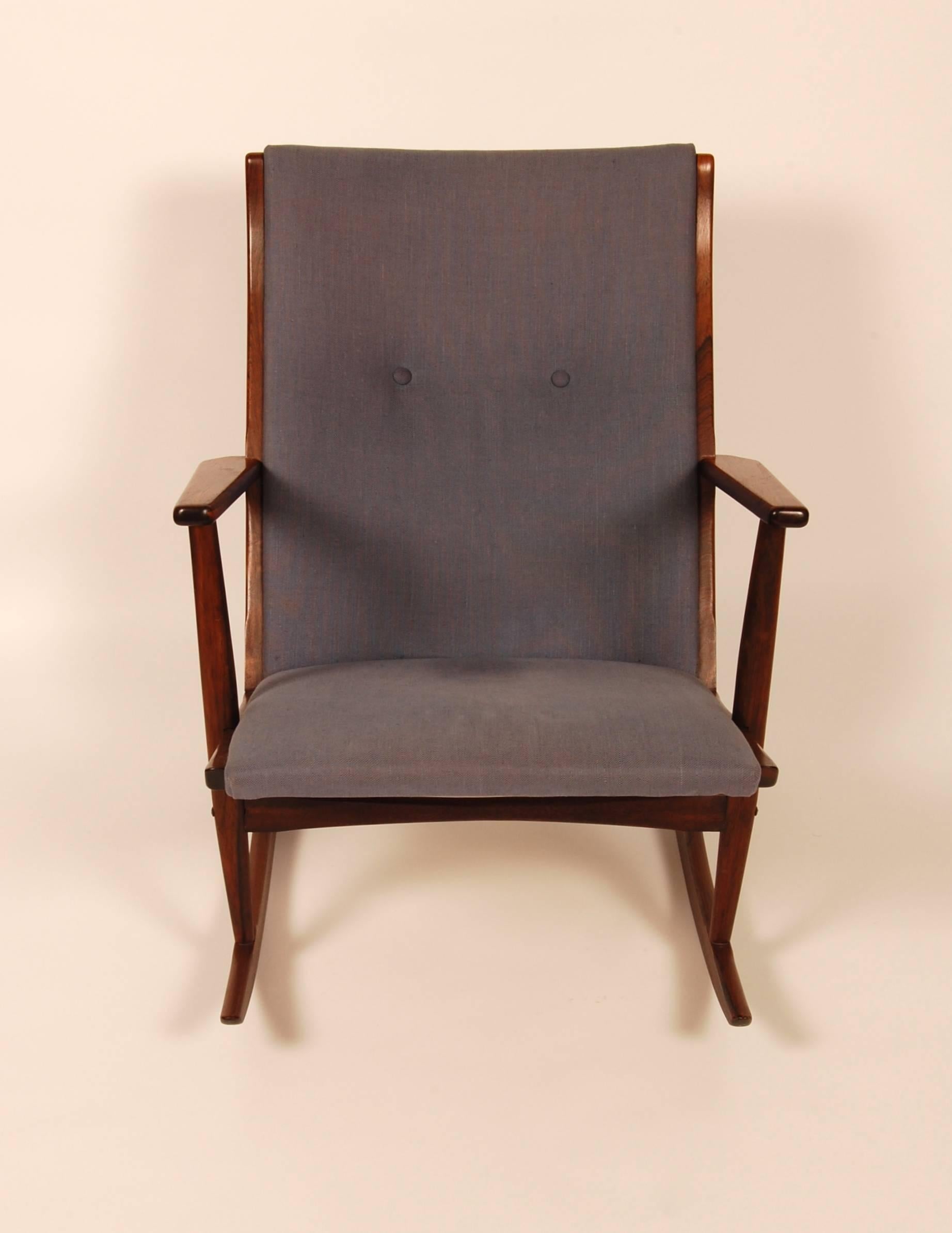 Scandinavian Modern Rare Rosewood Holger George Jensen Rocking Chair
