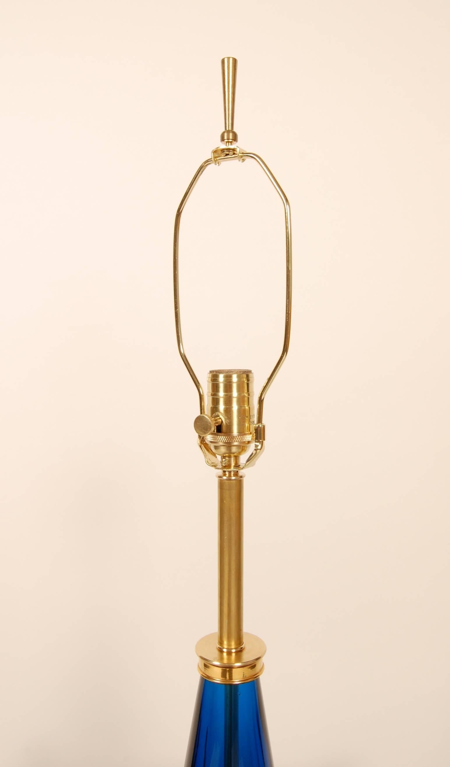 Blown Glass Flavio Poli for Seguso Table Lamp, 1960s
