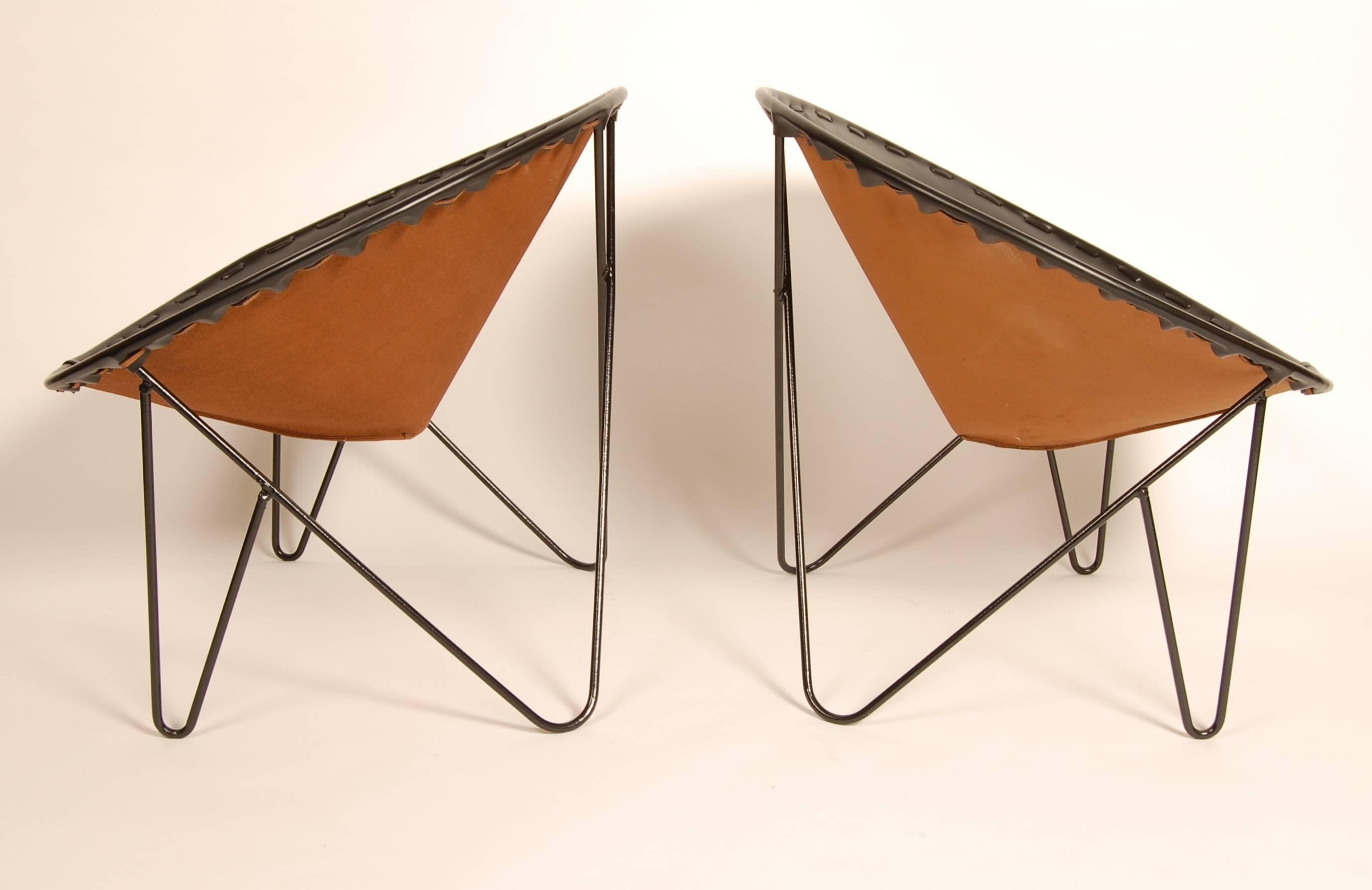 20th Century 1950s California Iron Fortune Cookie Chairs
