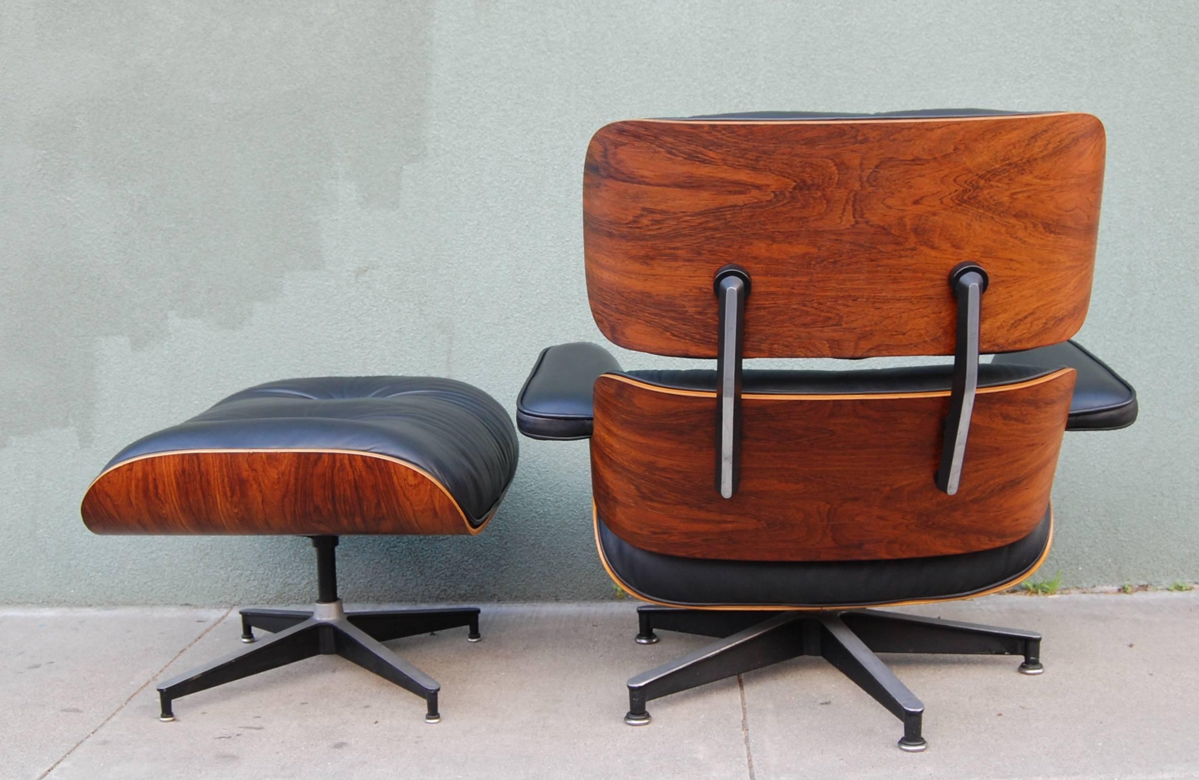 1970s Eames Lounge and Ottoman 670 / 671 In Excellent Condition In San Francisco, CA