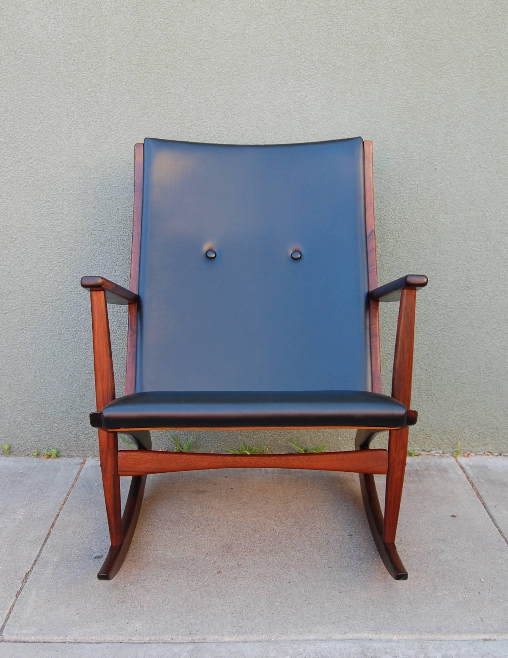 Oiled Rare Rosewood Rocker by Holger Georg Jensen