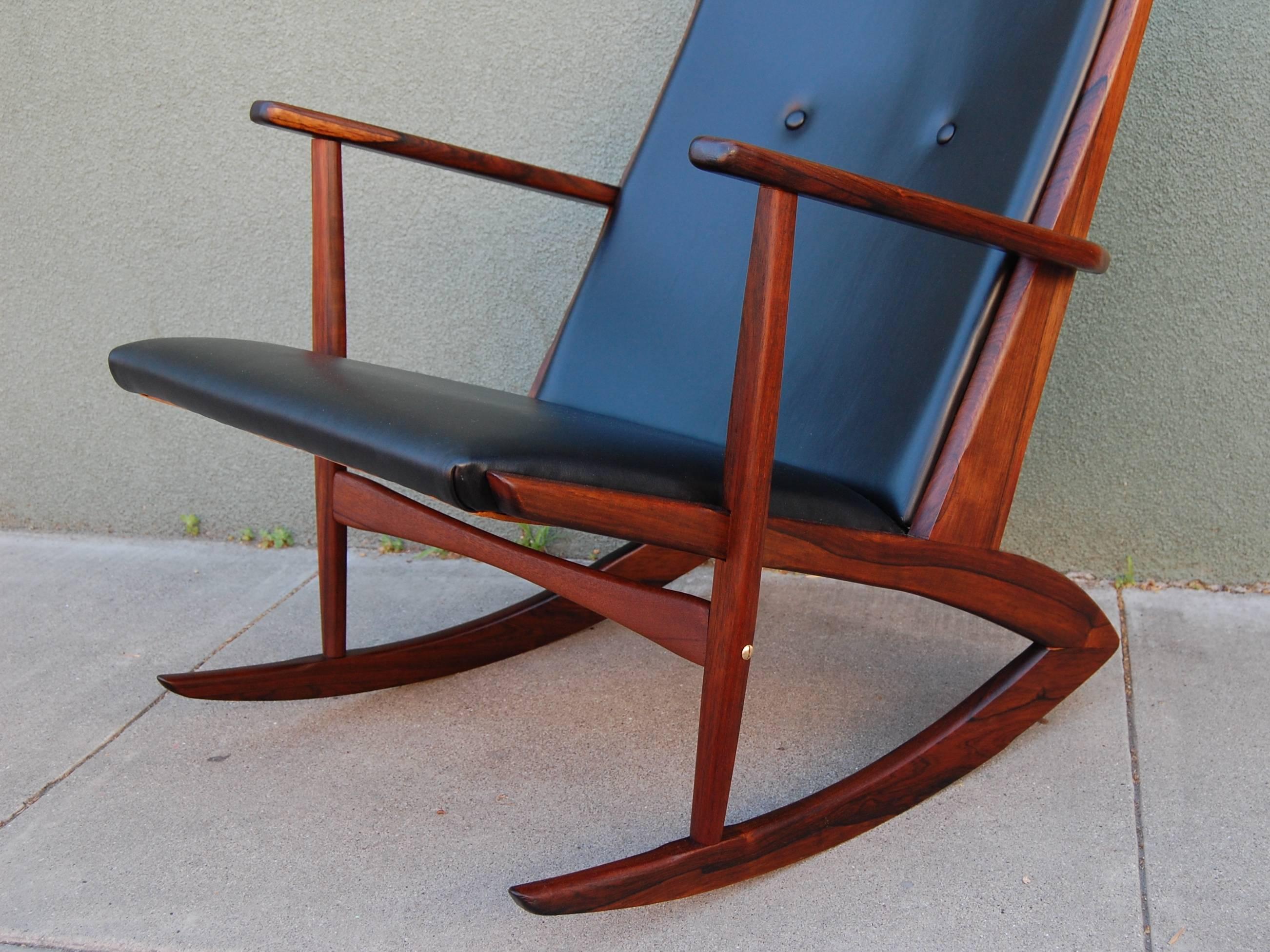 Rare Rosewood Rocker by Holger Georg Jensen 1