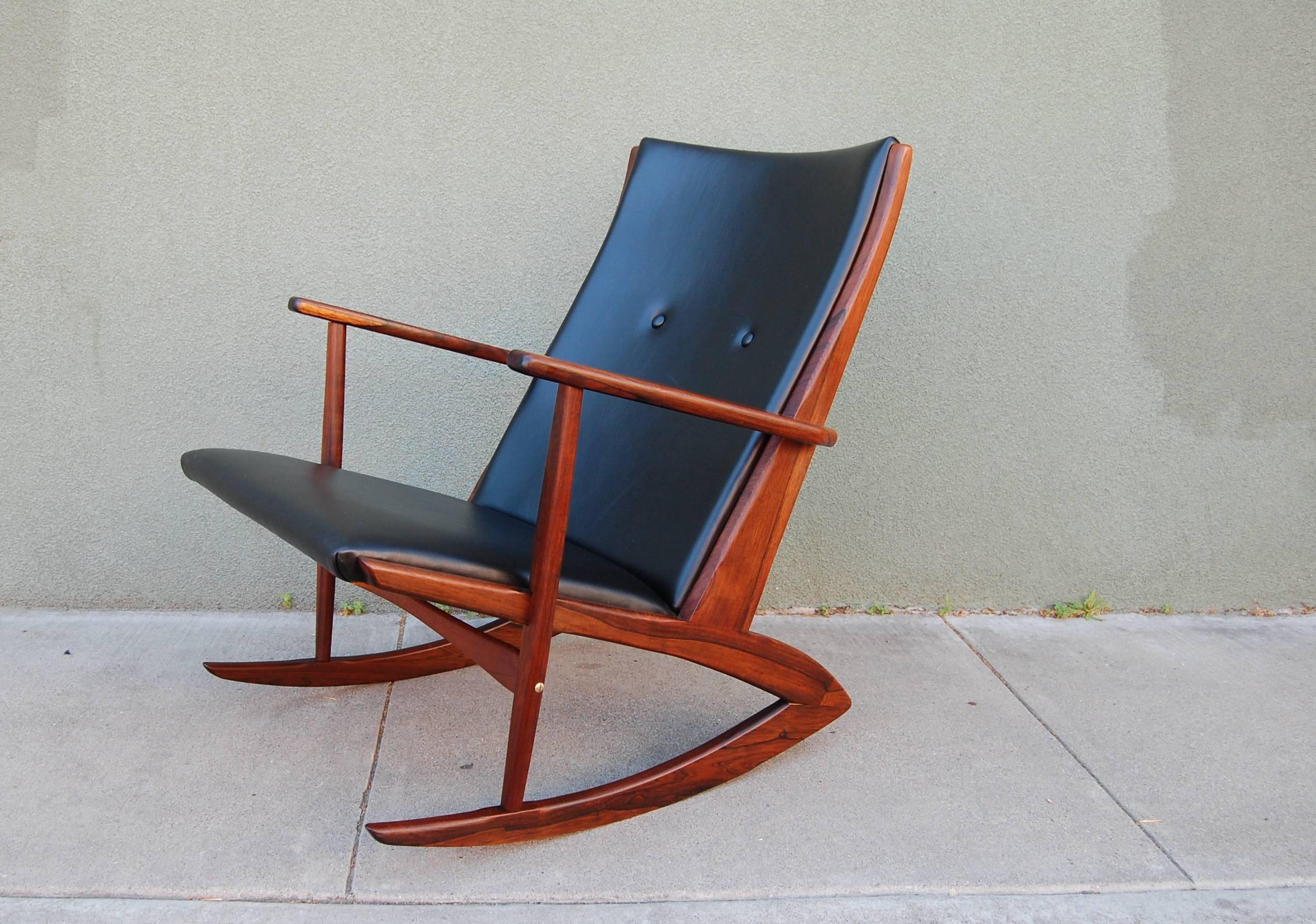 Rare Rosewood Rocker by Holger Georg Jensen 2