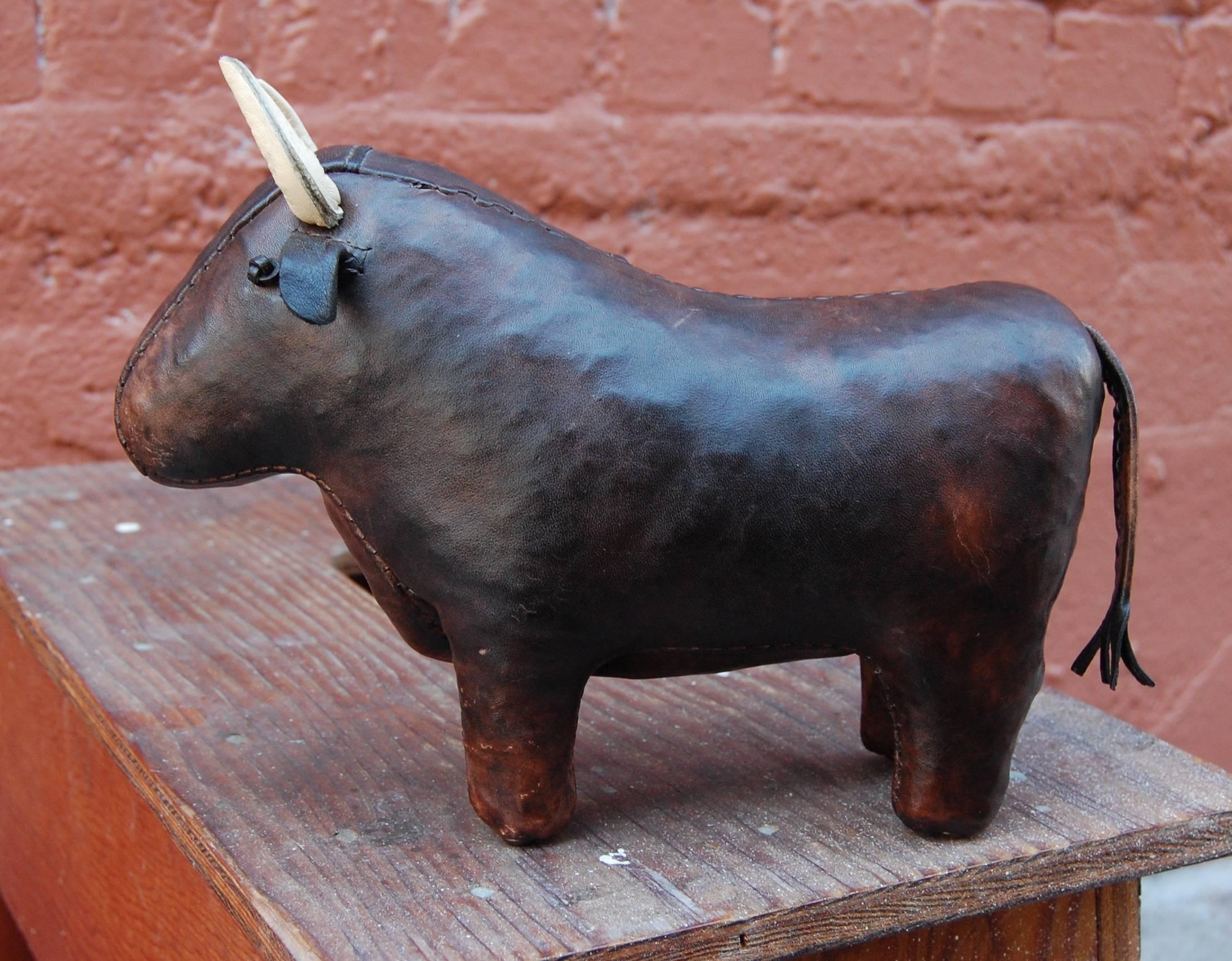 Mid-20th Century Abercrombie & Fitch Salesman Sample Leather Bull by Omersa