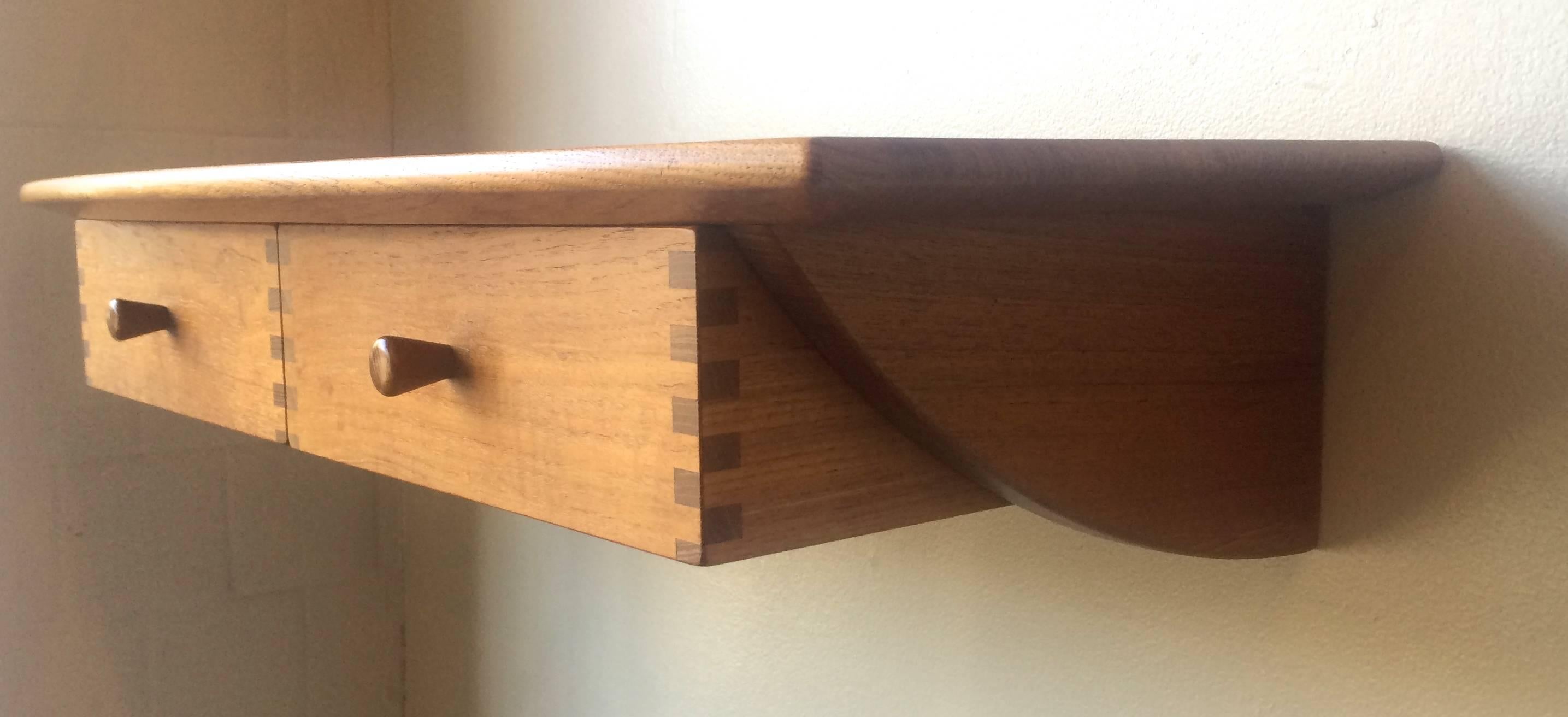 Solid Teak Wall Console by Aksel Kjersgaard 3