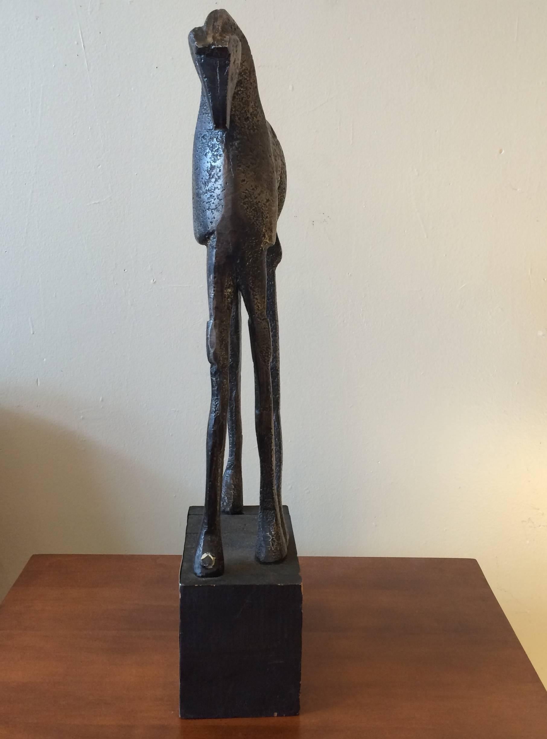 Mid-20th Century 1960s Modernist Abstract Equine Sculpture