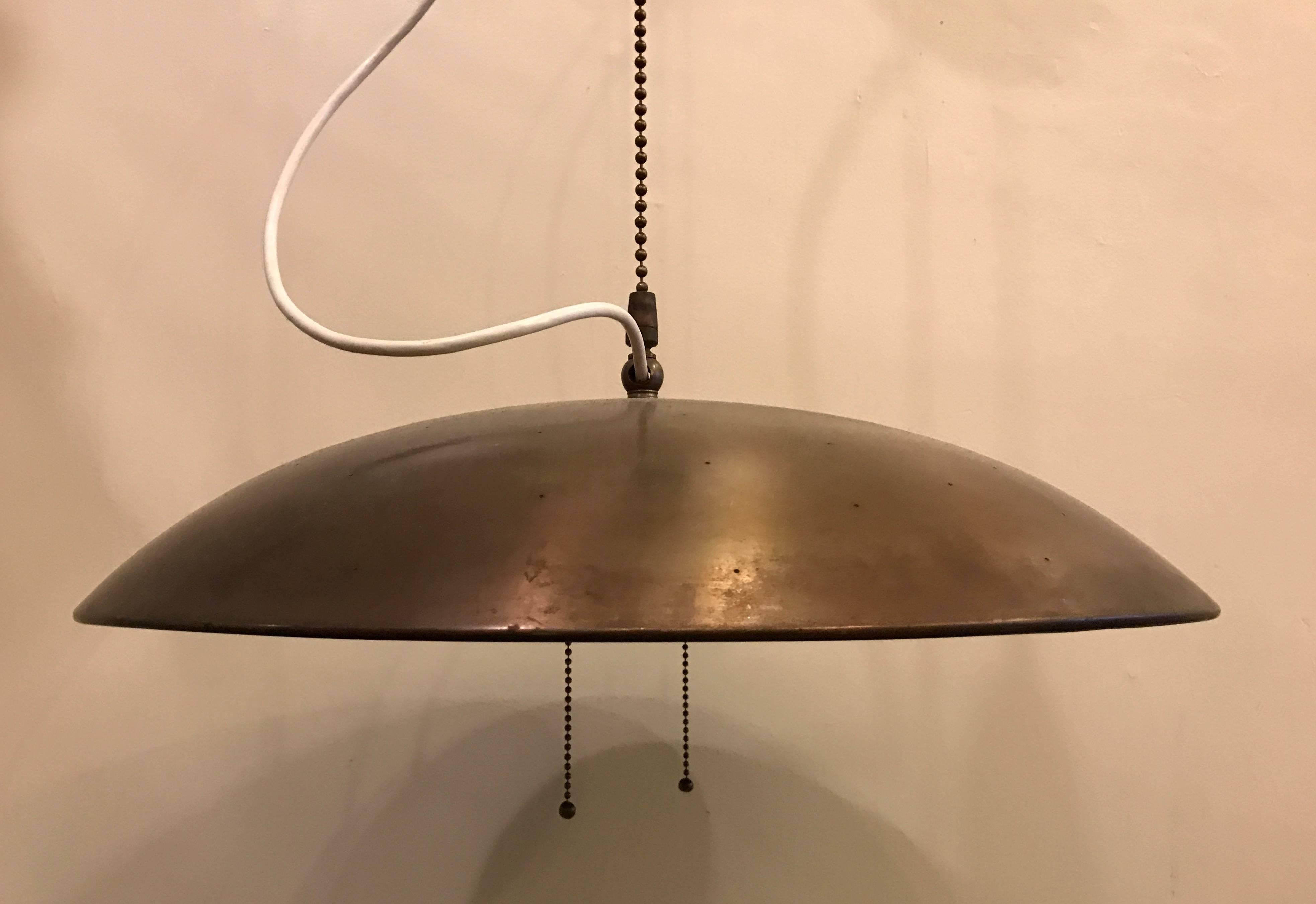 American 1950s California Designer Robert Bulmore Adjustable Pendant Lamp