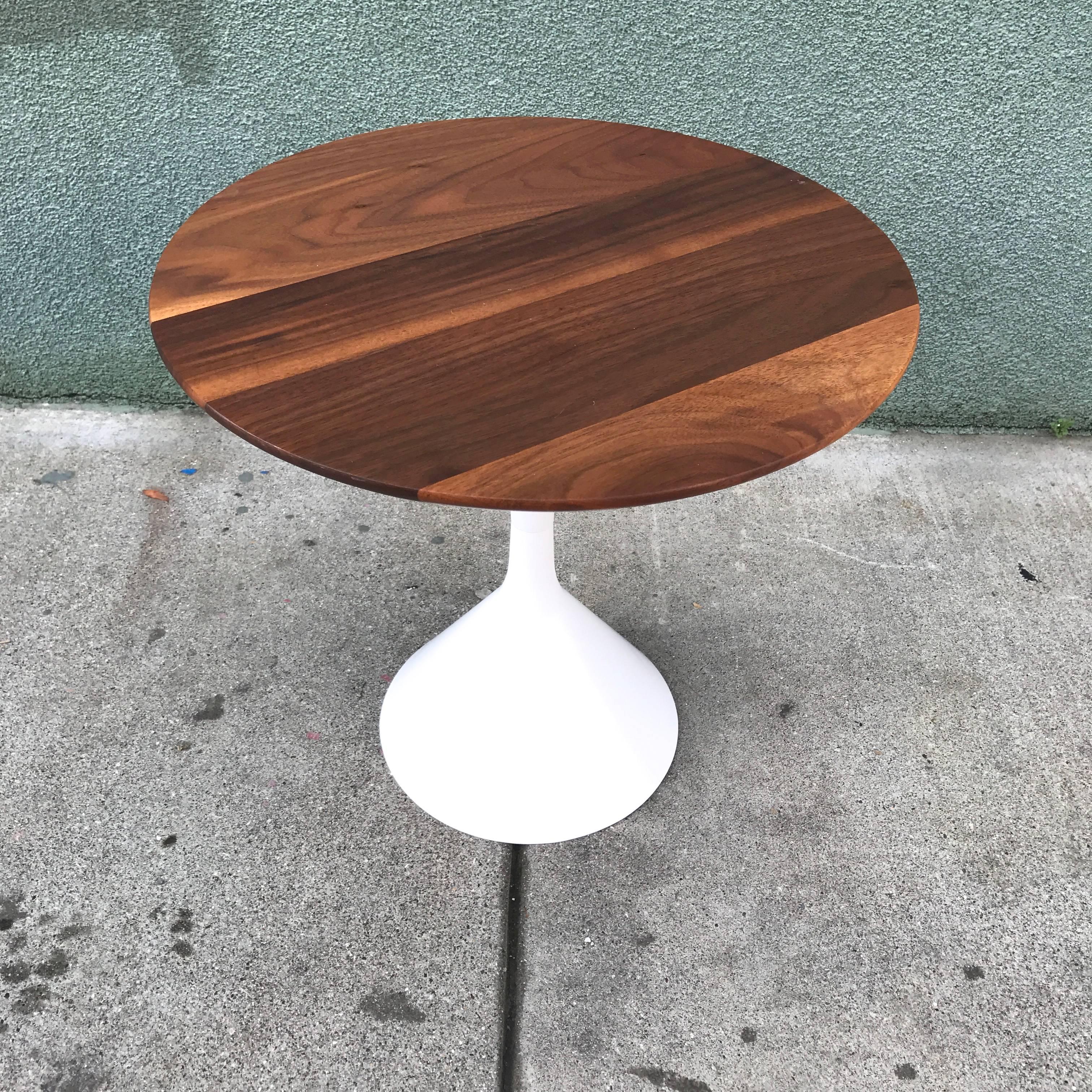 Mid-Century Modern Petite Walnut Modernist Side Table