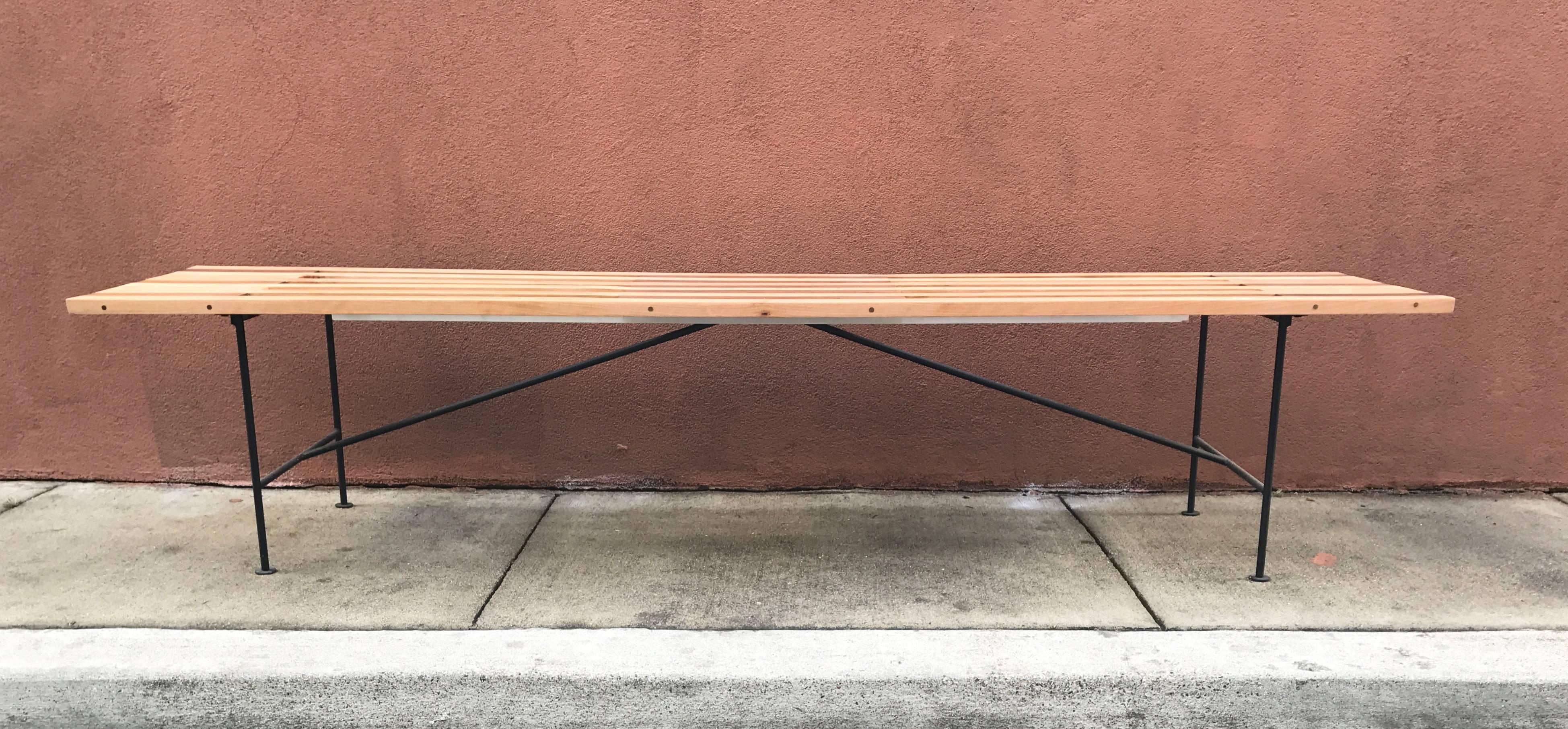 Custom Slat Bench or Coffee Table For Sale 2