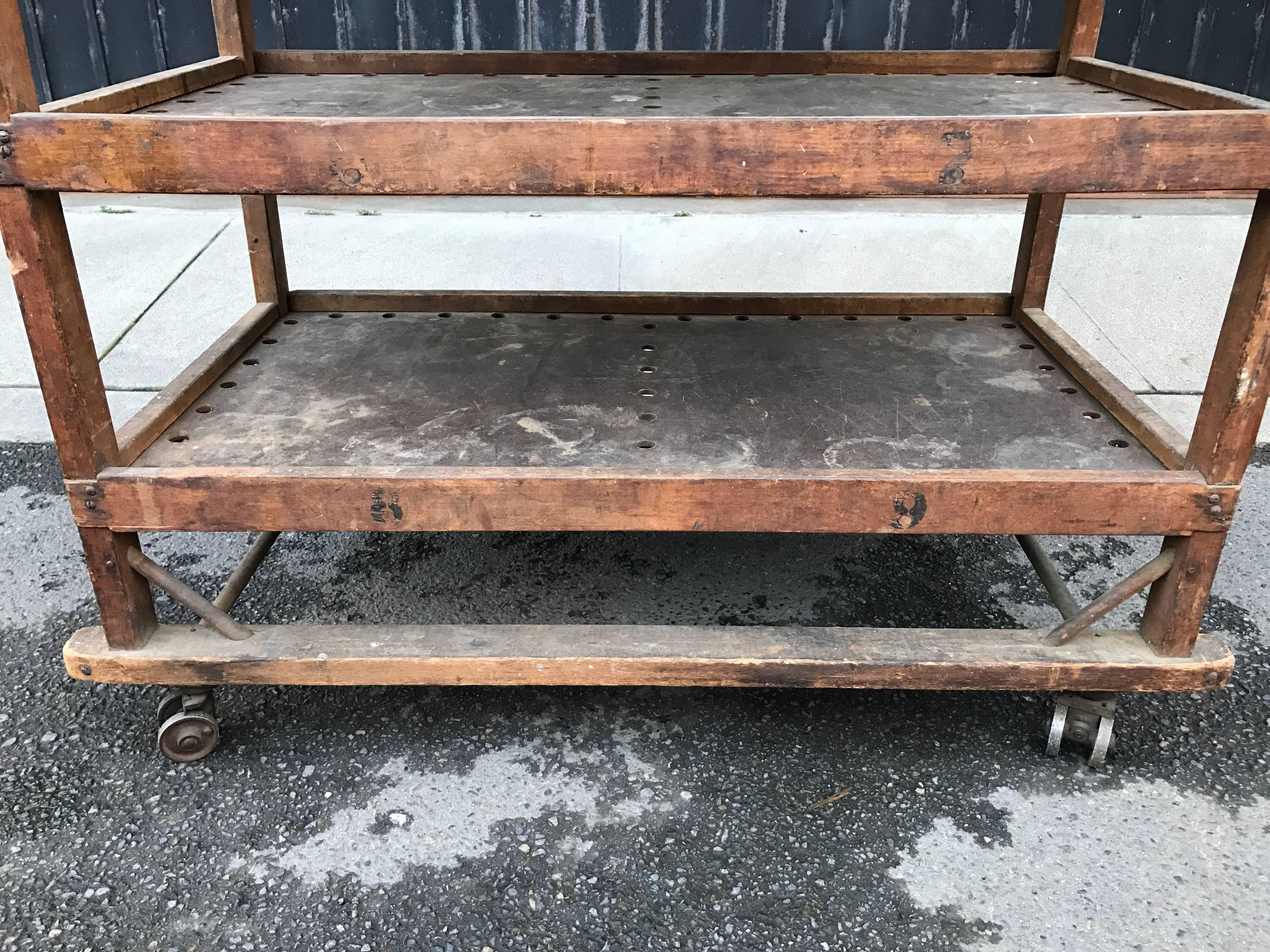 1920s-1930s Shoe Rack or Cart 1