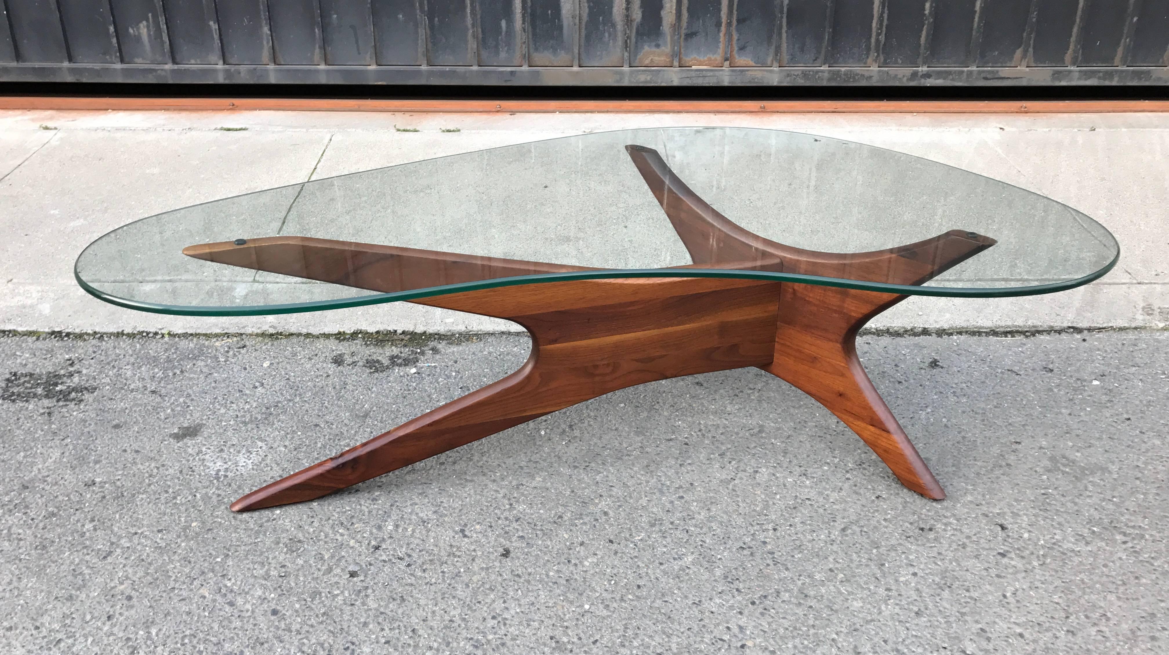 Glass Adrian Pearsall Biomorphic Coffee Table