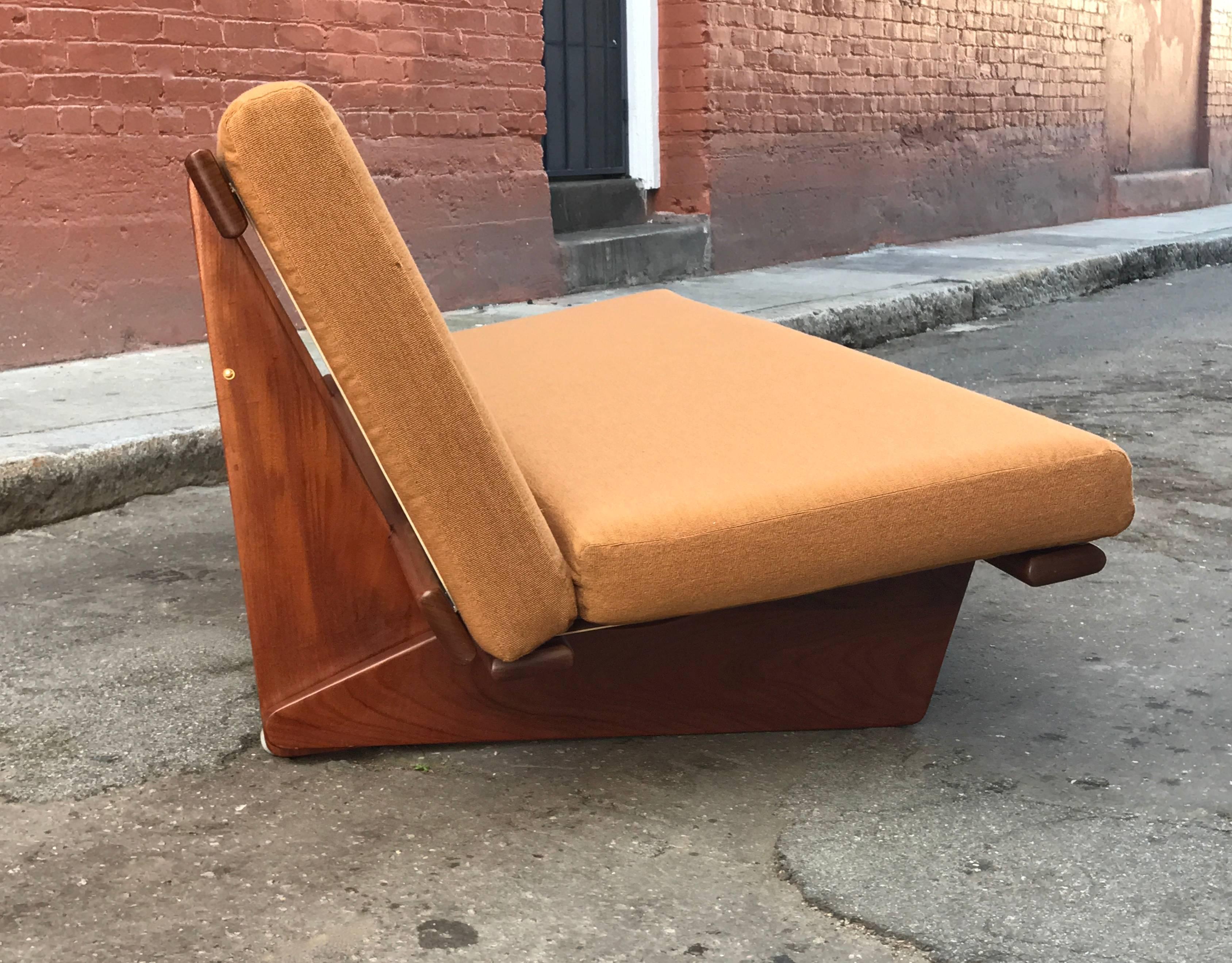 Lacquered 1970s Convertible Danish Sofa or Daybed