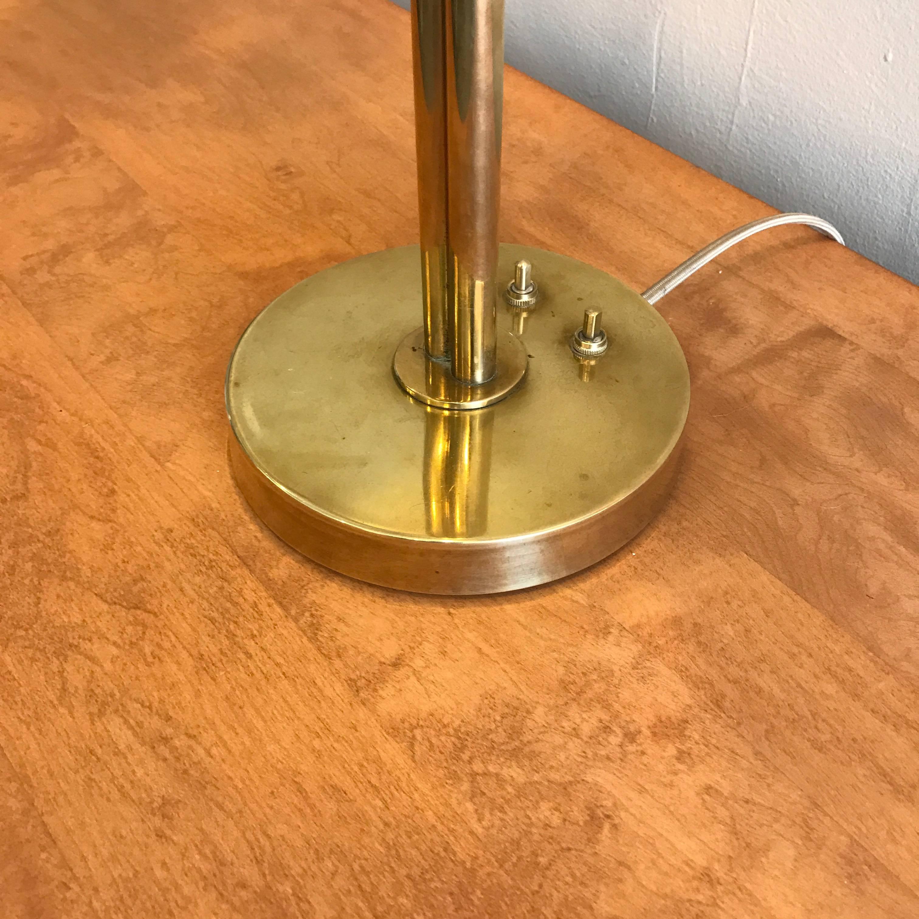 Handmade Brass Table Lamp by Norman Grag California Design For Sale 2