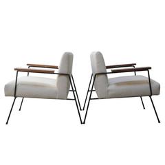 California Iron Framed Lounge Chairs