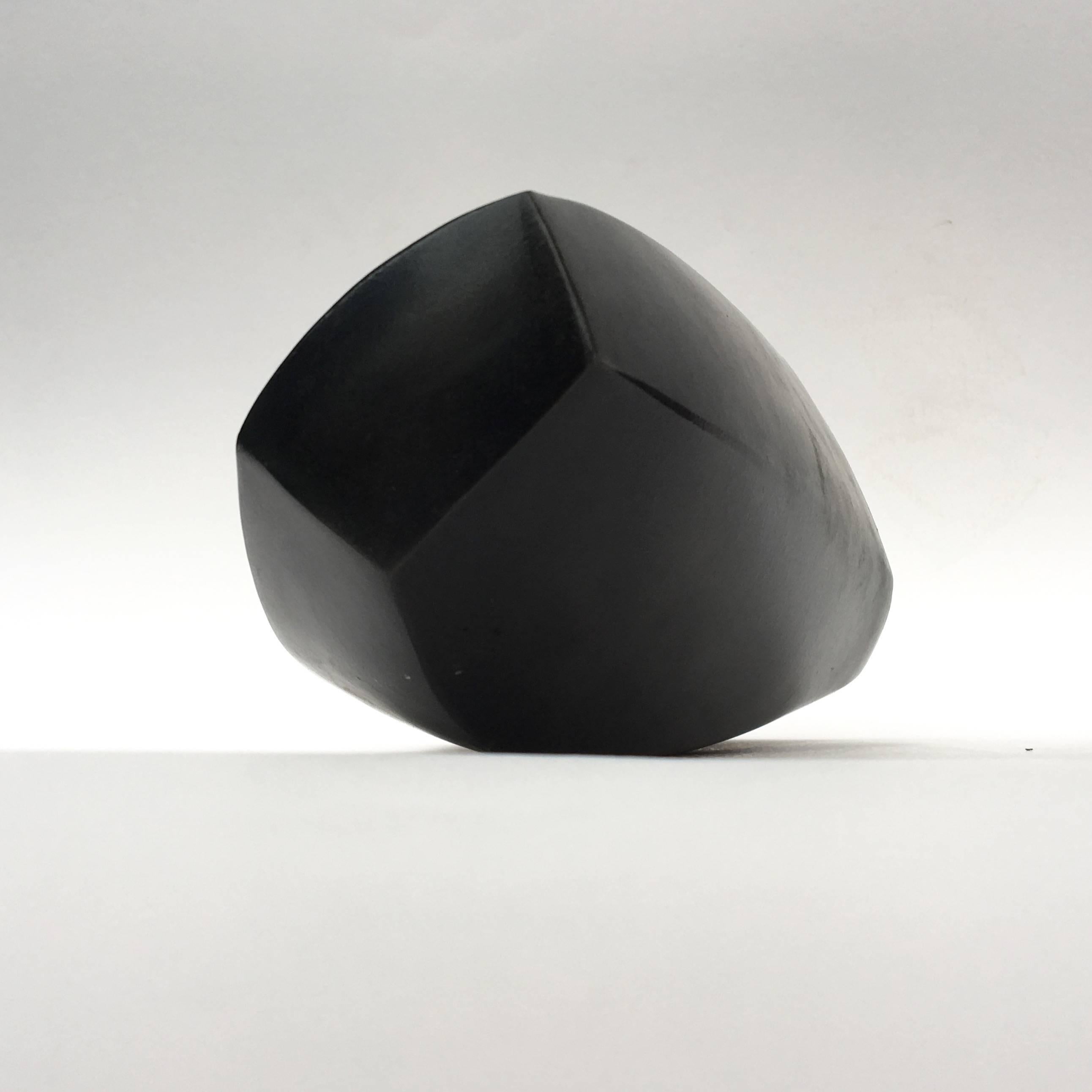 Organic Modern Kat Evans Asymmetrical Raku Clay Sculpture E1 For Sale