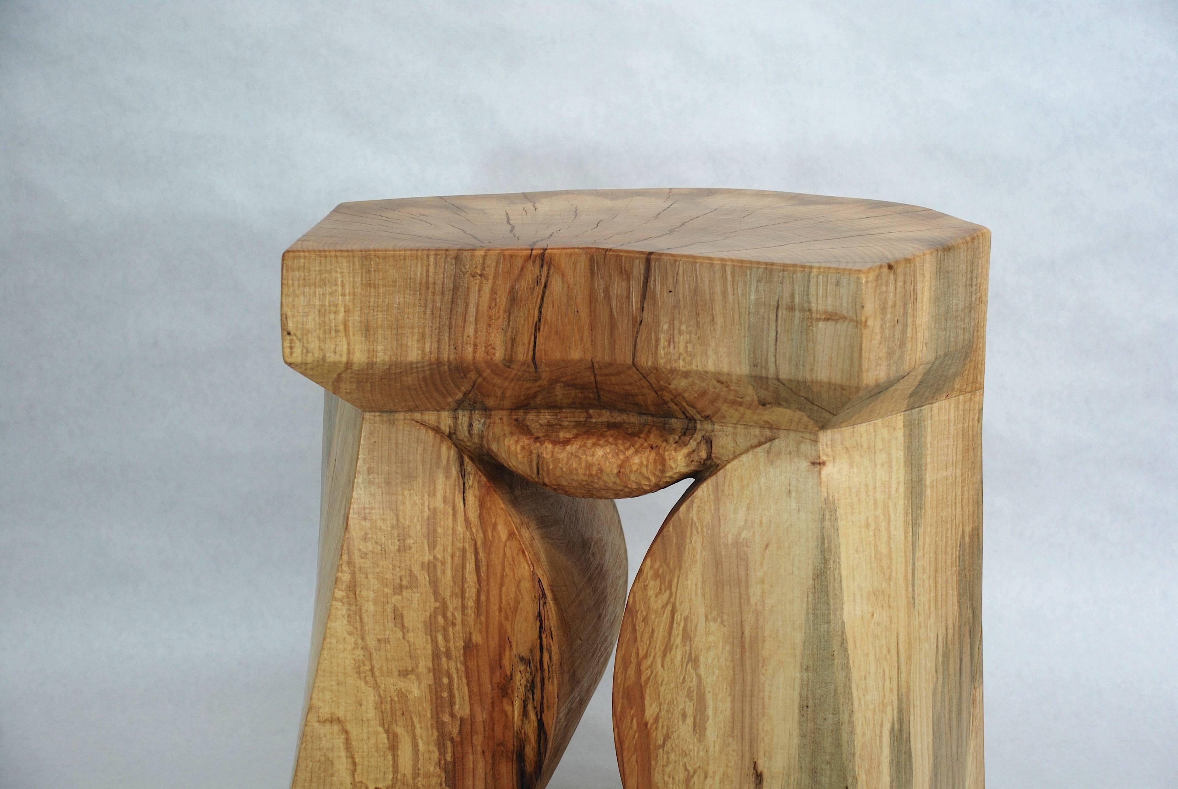 Organic Modern Rick Yoshimoto Sugar Maple Stool For Sale