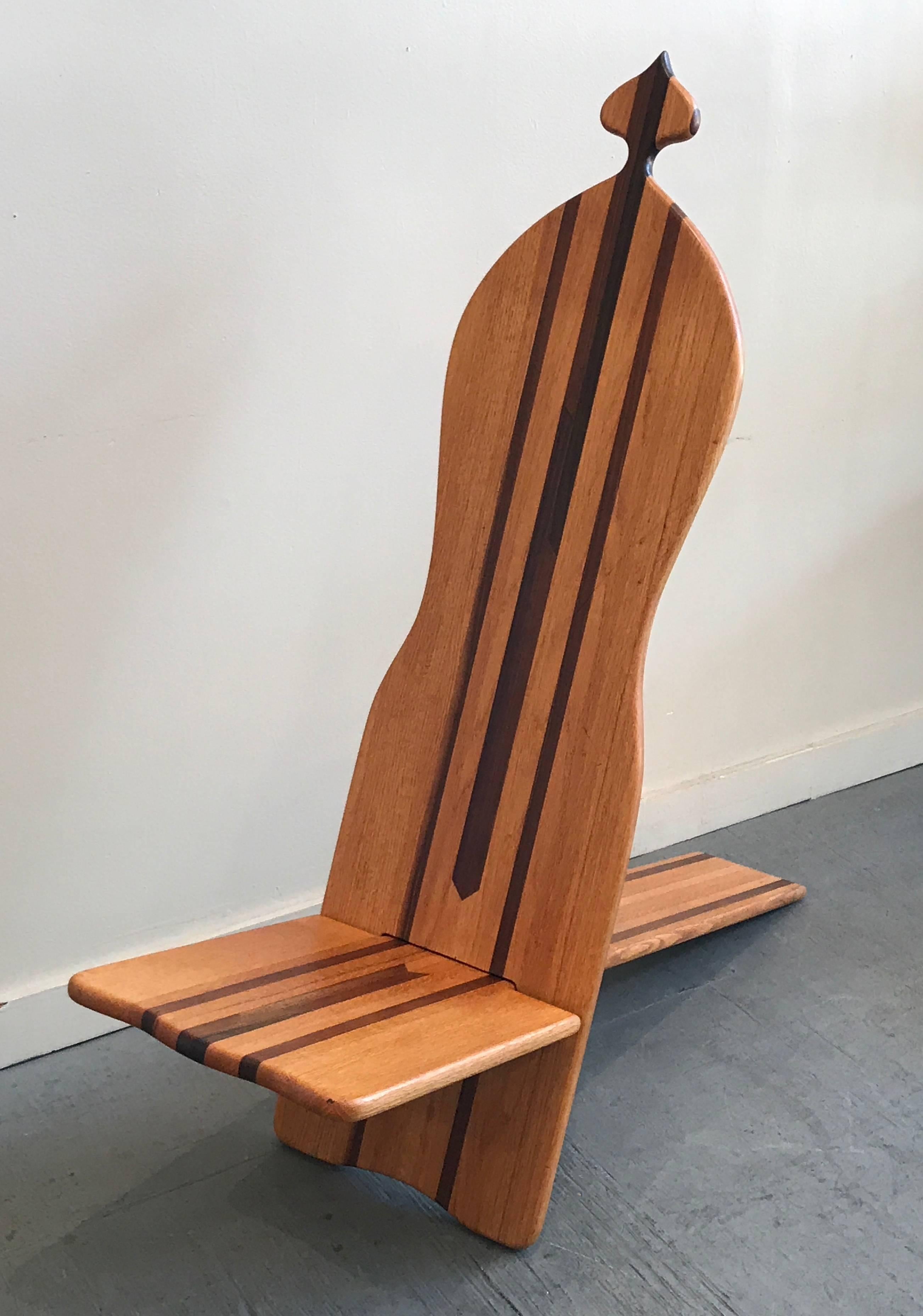 Organic Modern 1970s California Studio Baluba Chiefs Chair For Sale