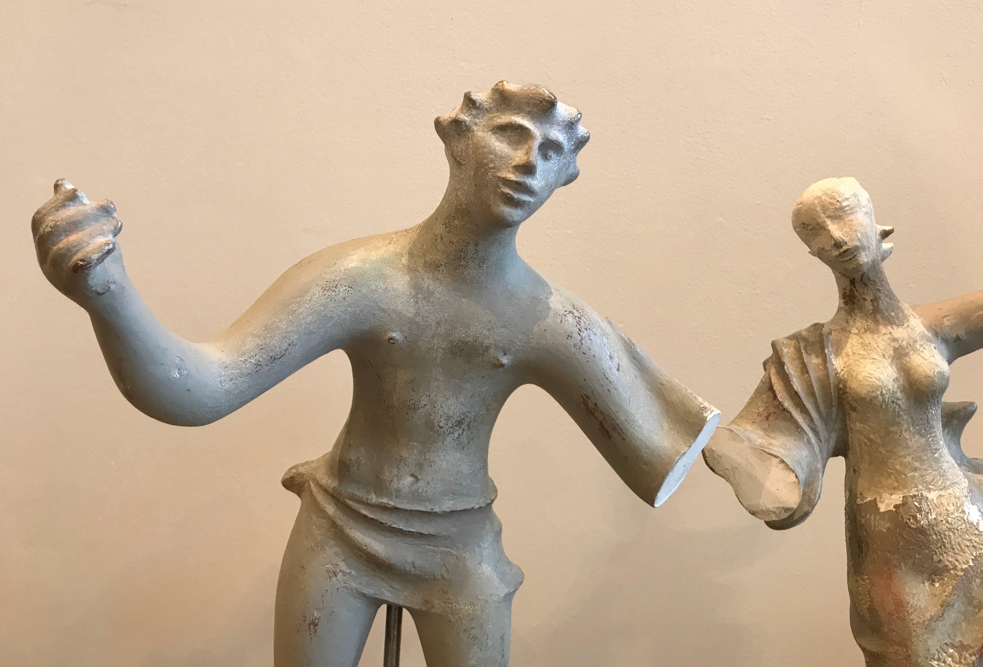Art Deco 1930s Sculpture / Maquette Dancers, 1939 San Francisco Worlds Fair For Sale
