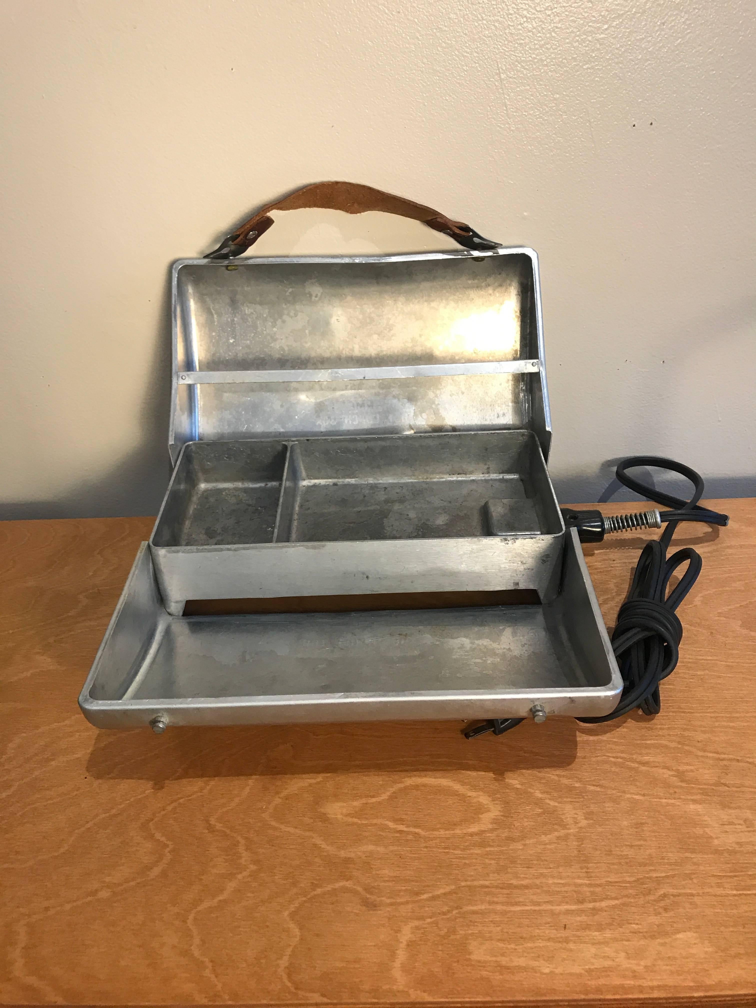 1940s Bay Area Aluminum Industrial Design Object Thermette Hot Lunch Box For Sale 1