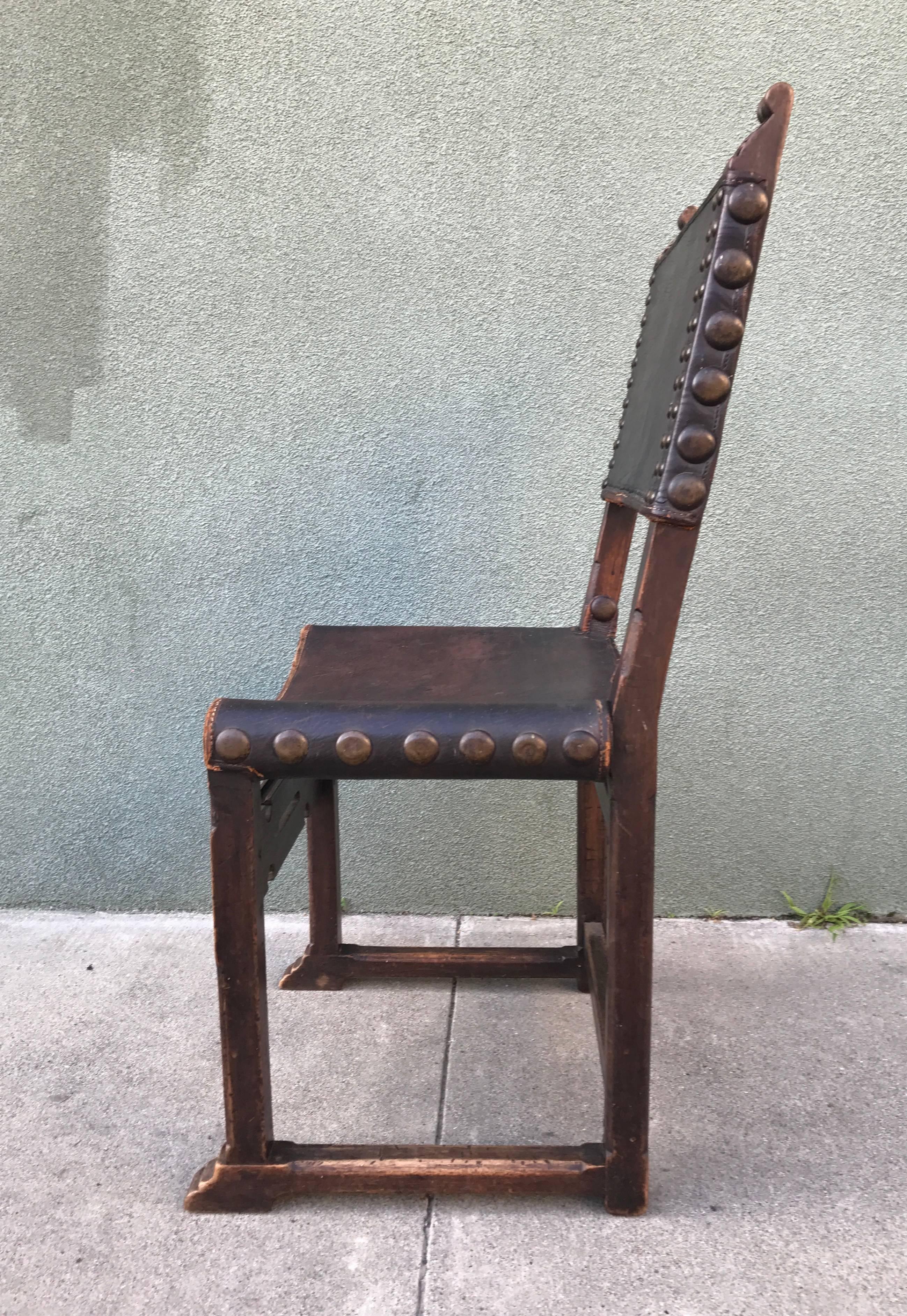 Early 20th Century Spanish Revival Side Chair, 1920s