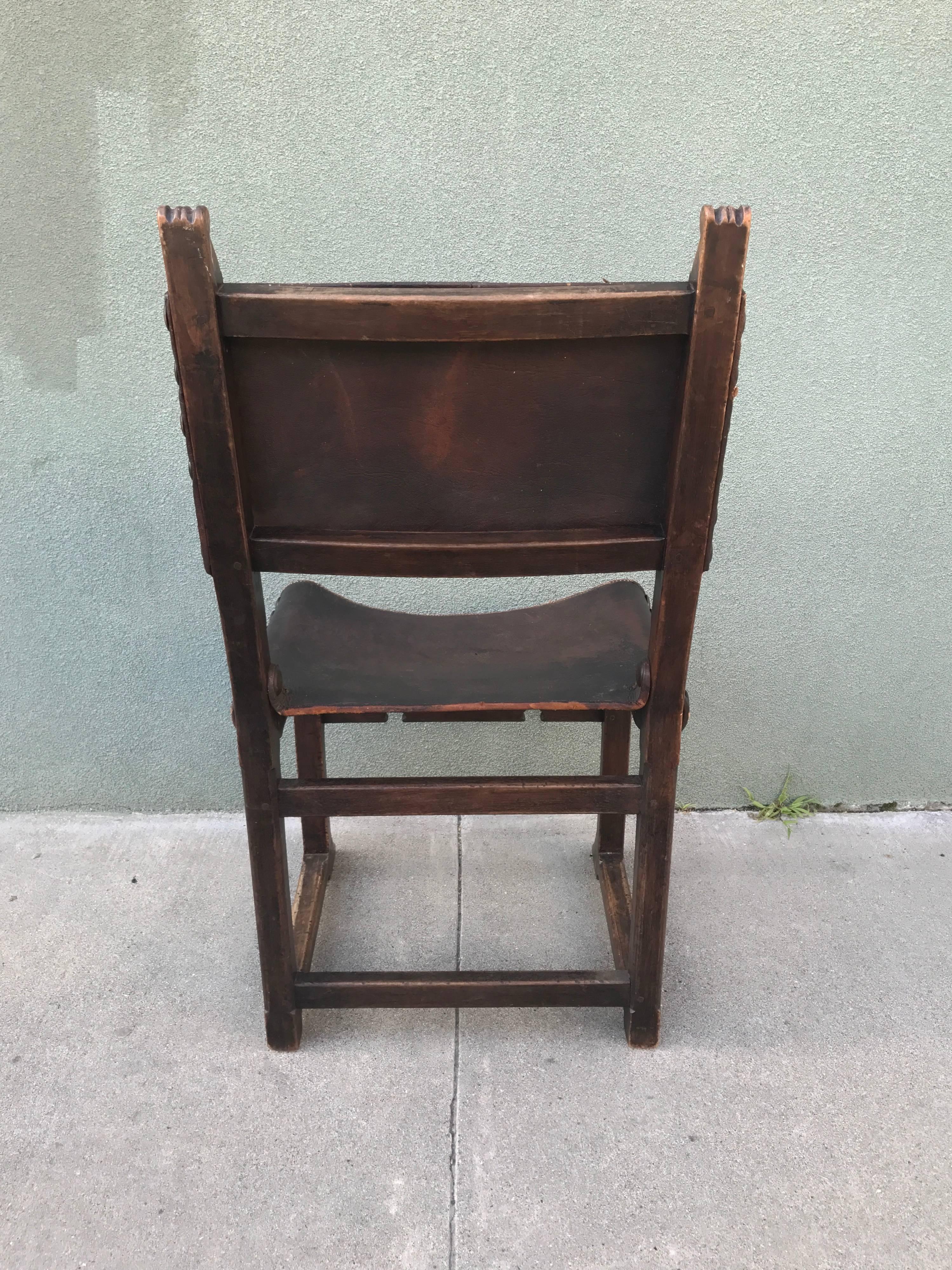 Spanish Revival Side Chair, 1920s 1