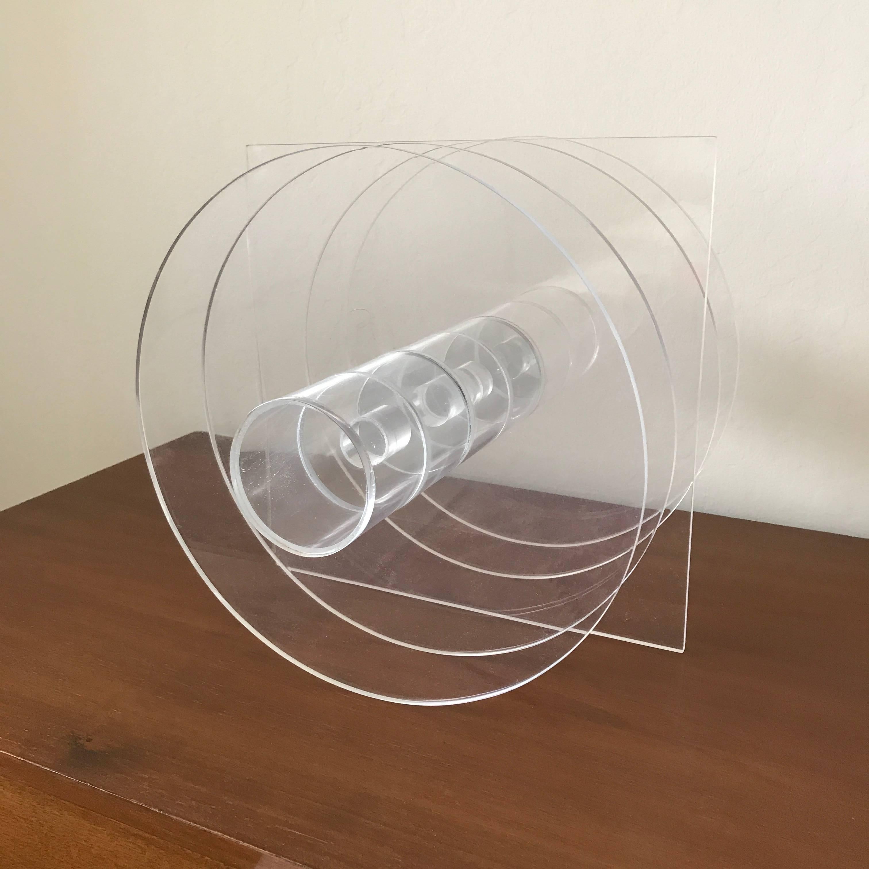 Acrylic Hardedge Sculpture by San Diego Artist Bob Matheny circa 1970s For Sale 1