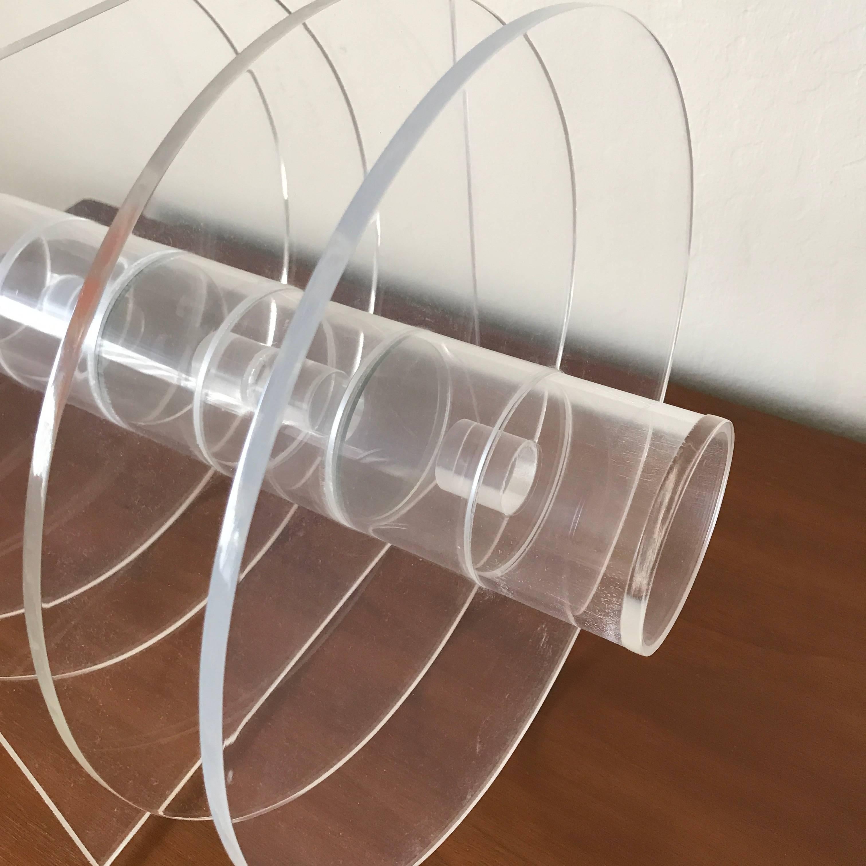 Modern Acrylic Hardedge Sculpture by San Diego Artist Bob Matheny circa 1970s For Sale