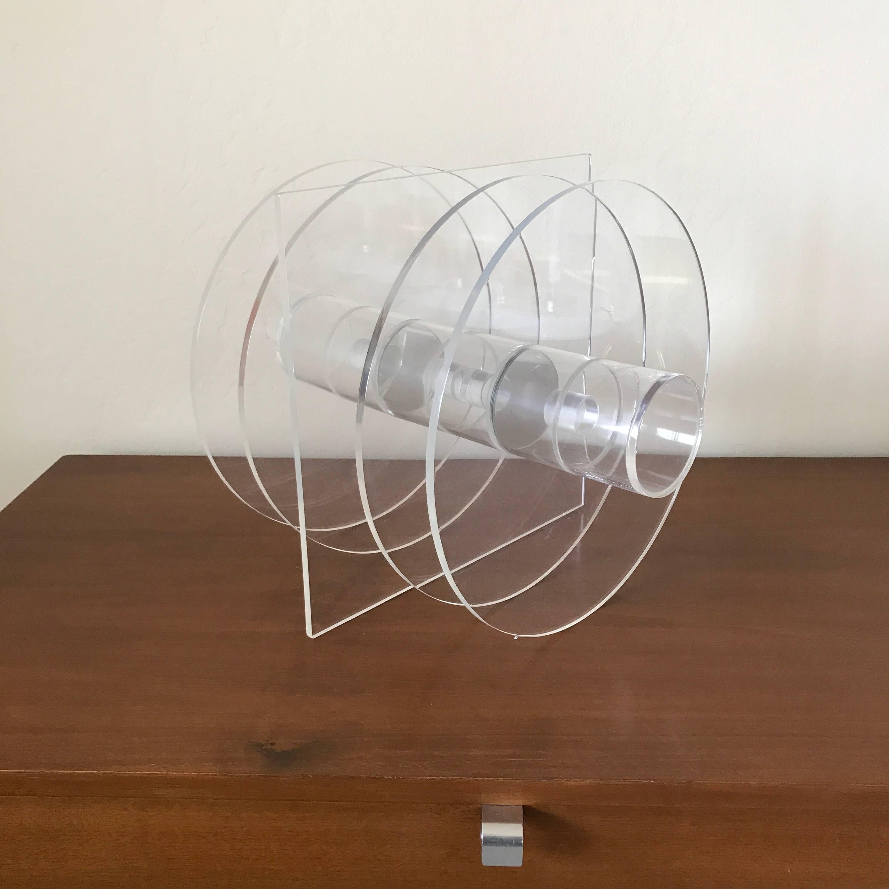 American Acrylic Hardedge Sculpture by San Diego Artist Bob Matheny circa 1970s For Sale