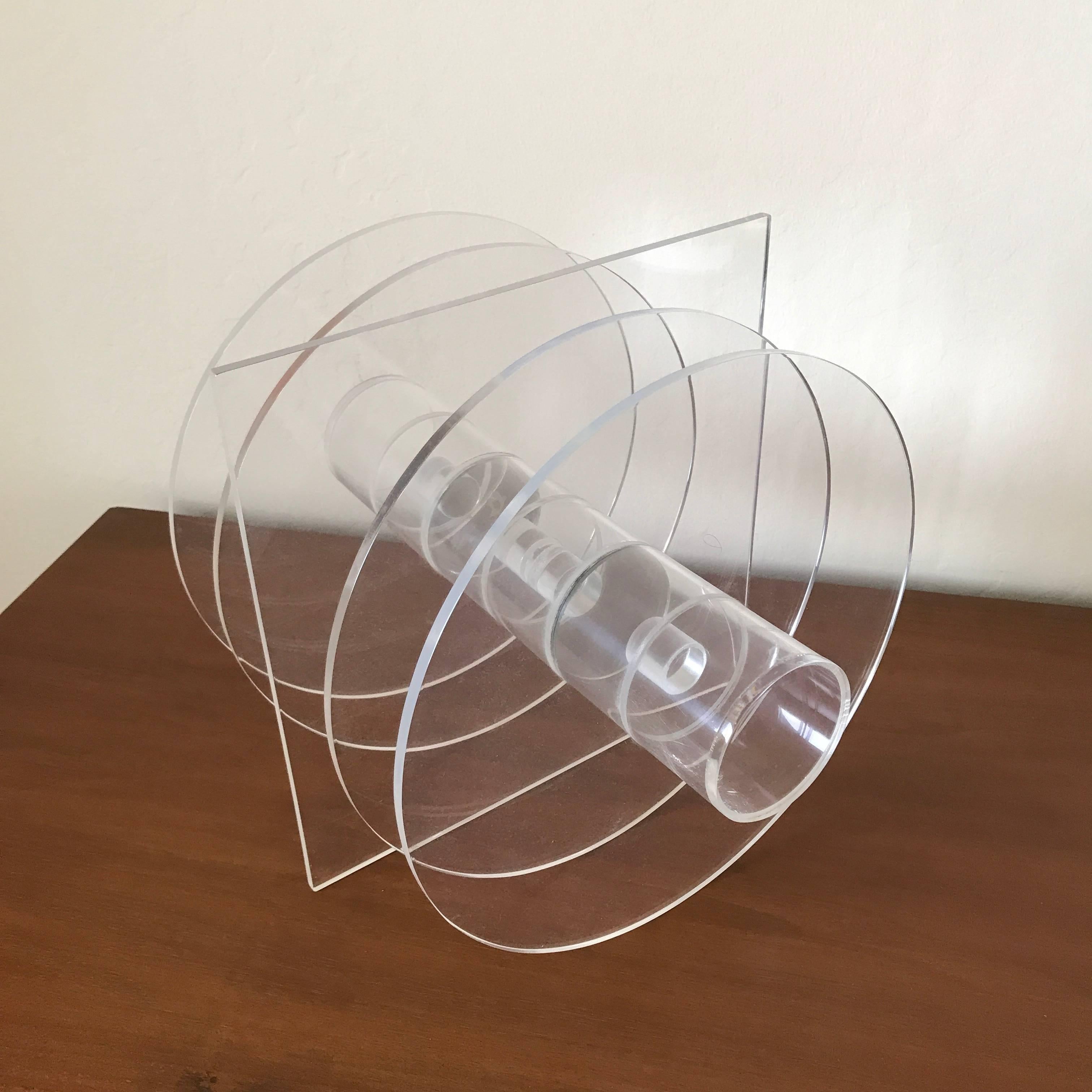 Lucite Acrylic Hardedge Sculpture by San Diego Artist Bob Matheny circa 1970s For Sale