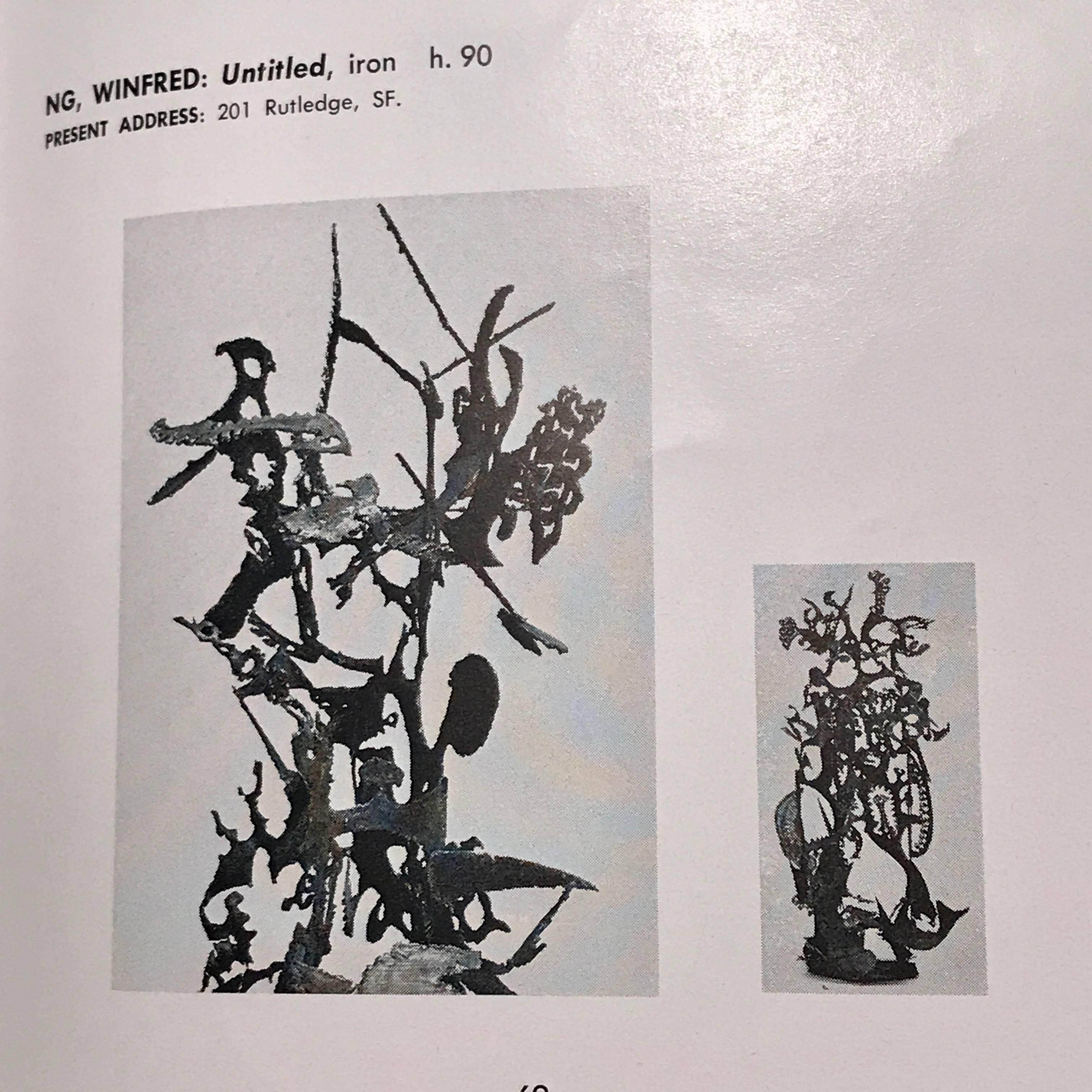 1950s Bay Area Abstract Sculpture by Winfreg Ng (1936-1991) For Sale 2