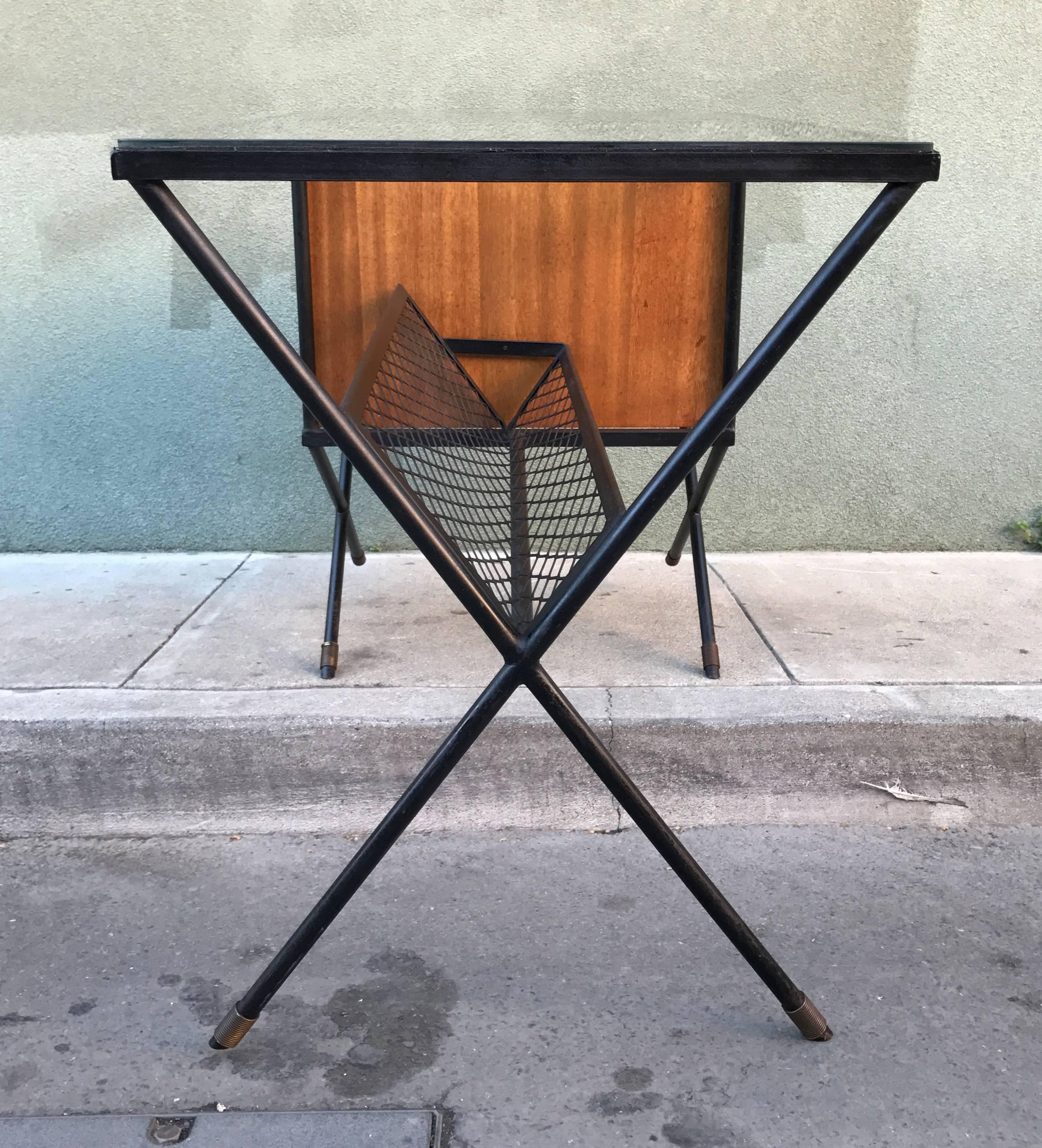 Lacquered California Designer Muriel Coleman, Iron Desk For Sale