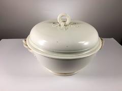 Large 18th Century Leeds Creamware Tureen with Lid, English
