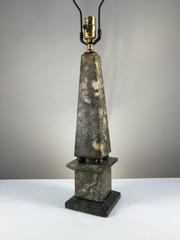 Marble Obelisk Table Lamp, 1930s