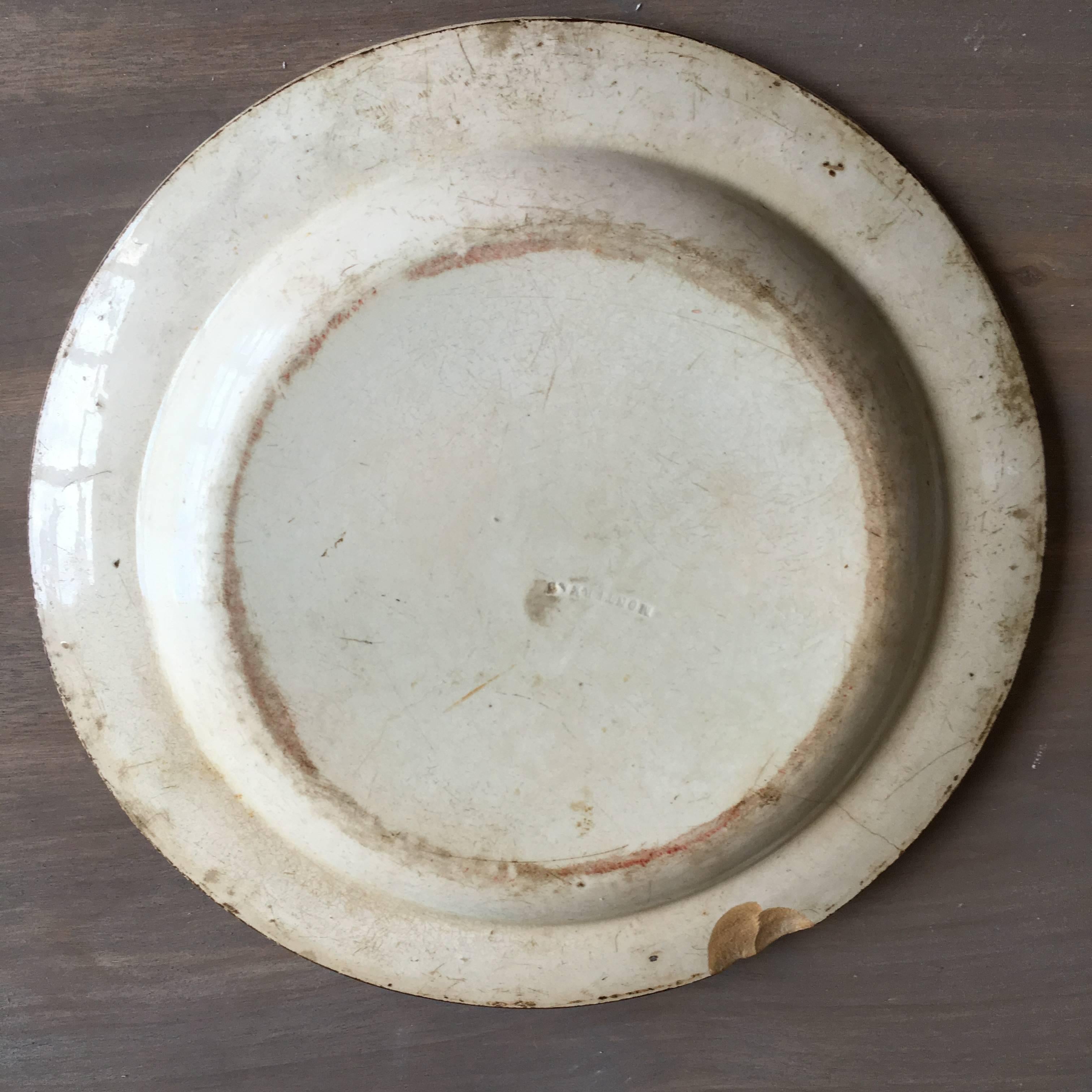 Faience French Empire Creil Plate 