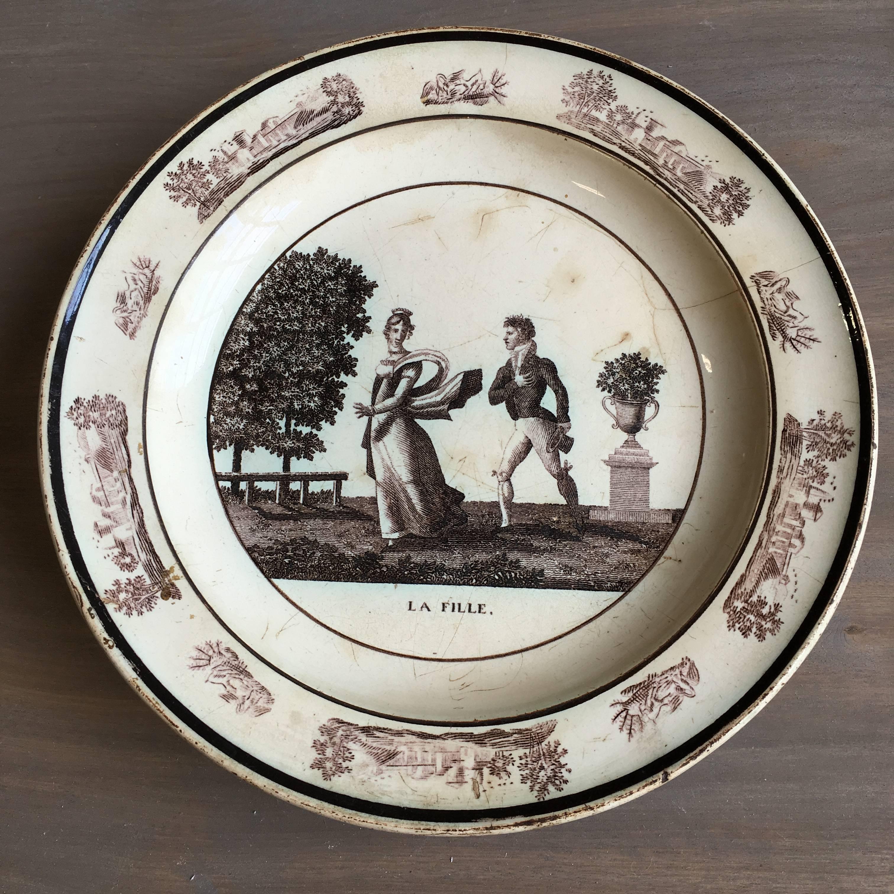 French Empire Creil Plate 