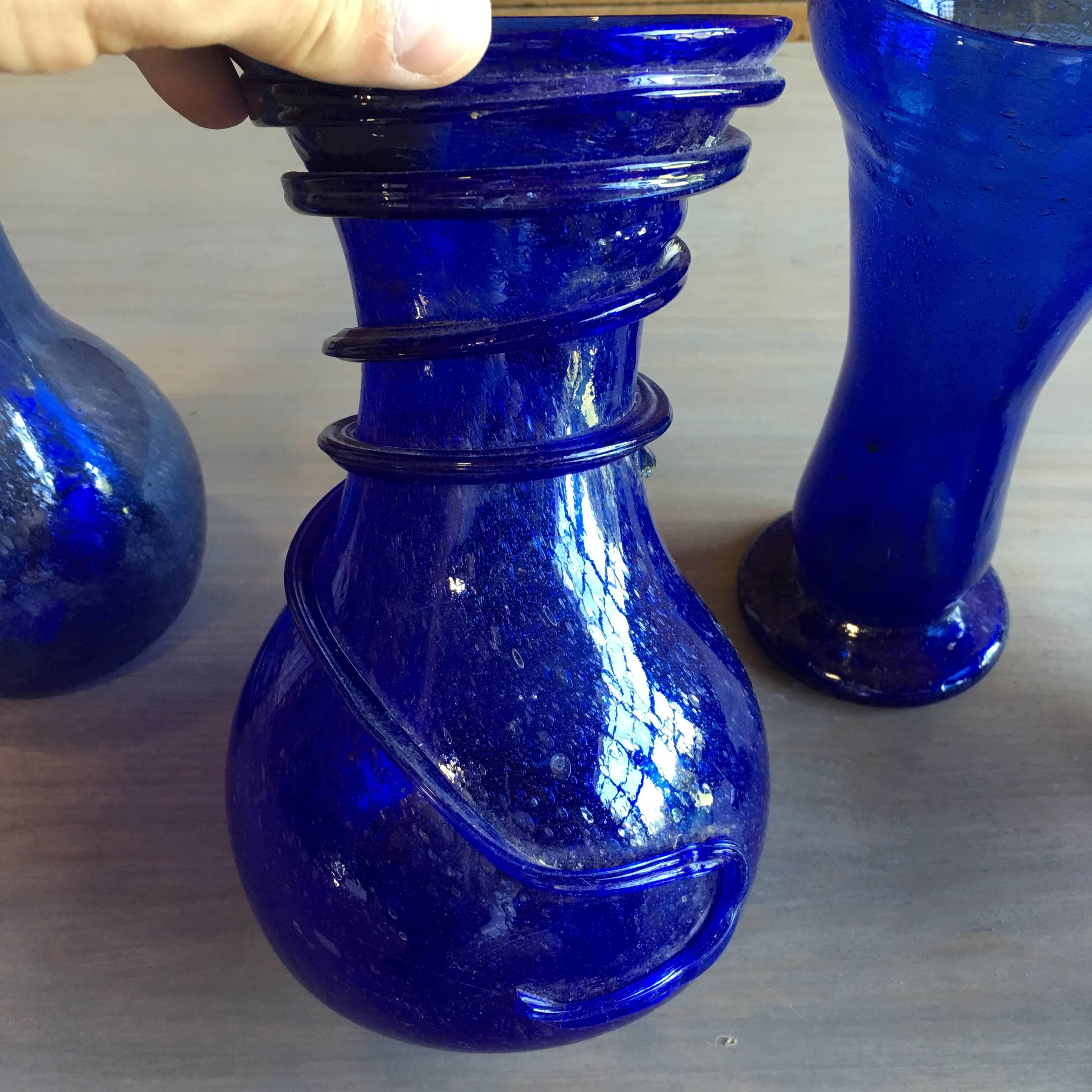 cobalt blue art glass