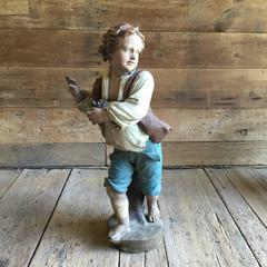 Mid-19th Century Life-Size Garden Statue of a Boy, French