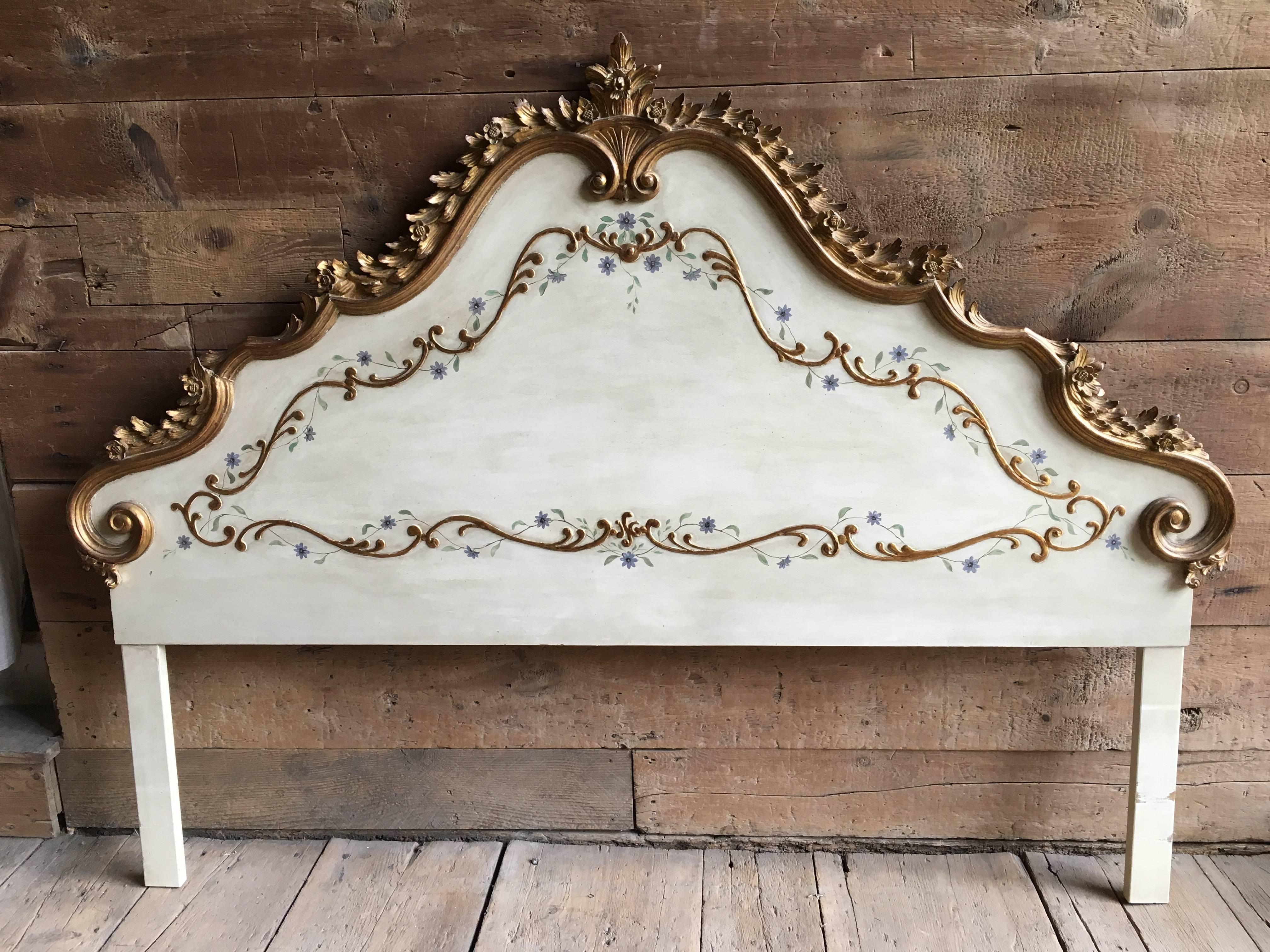 Carved Louis XV Style King-Size Headboard