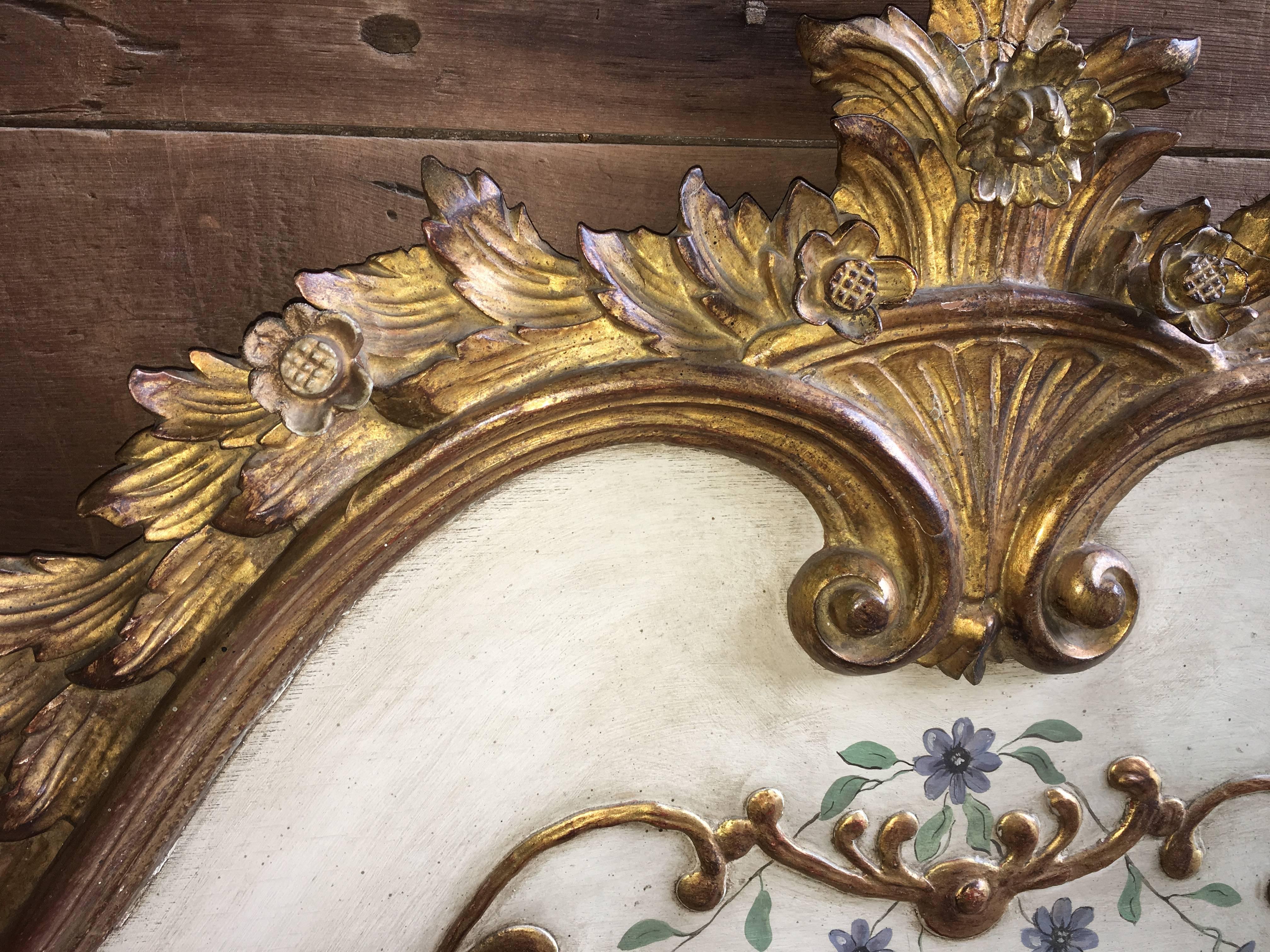 Wood Louis XV Style King-Size Headboard