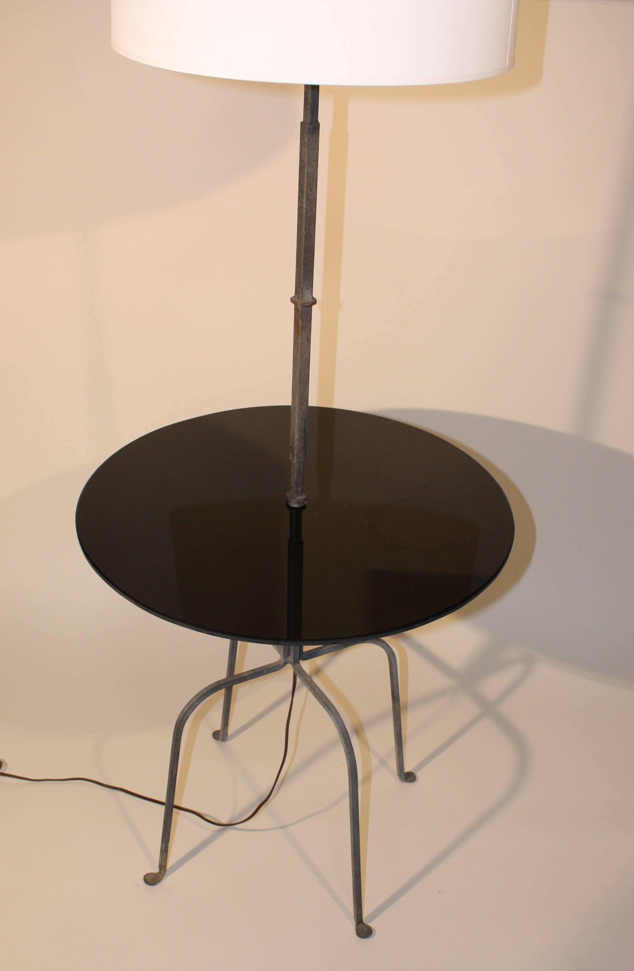 Hammered Modernist Lamp Table