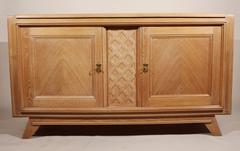 French 1940s Cerused Oak Buffet in the Style of Adnet