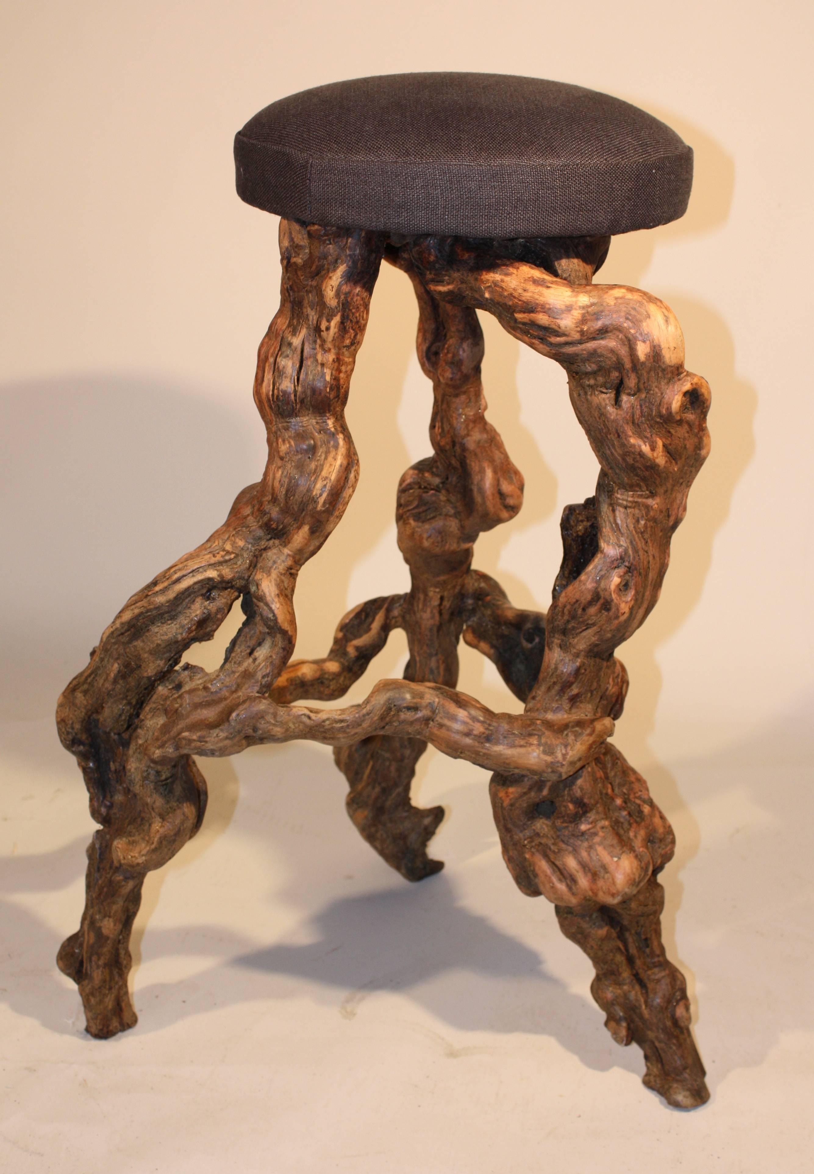 20th Century Pair of Grape Vine Bar Stools